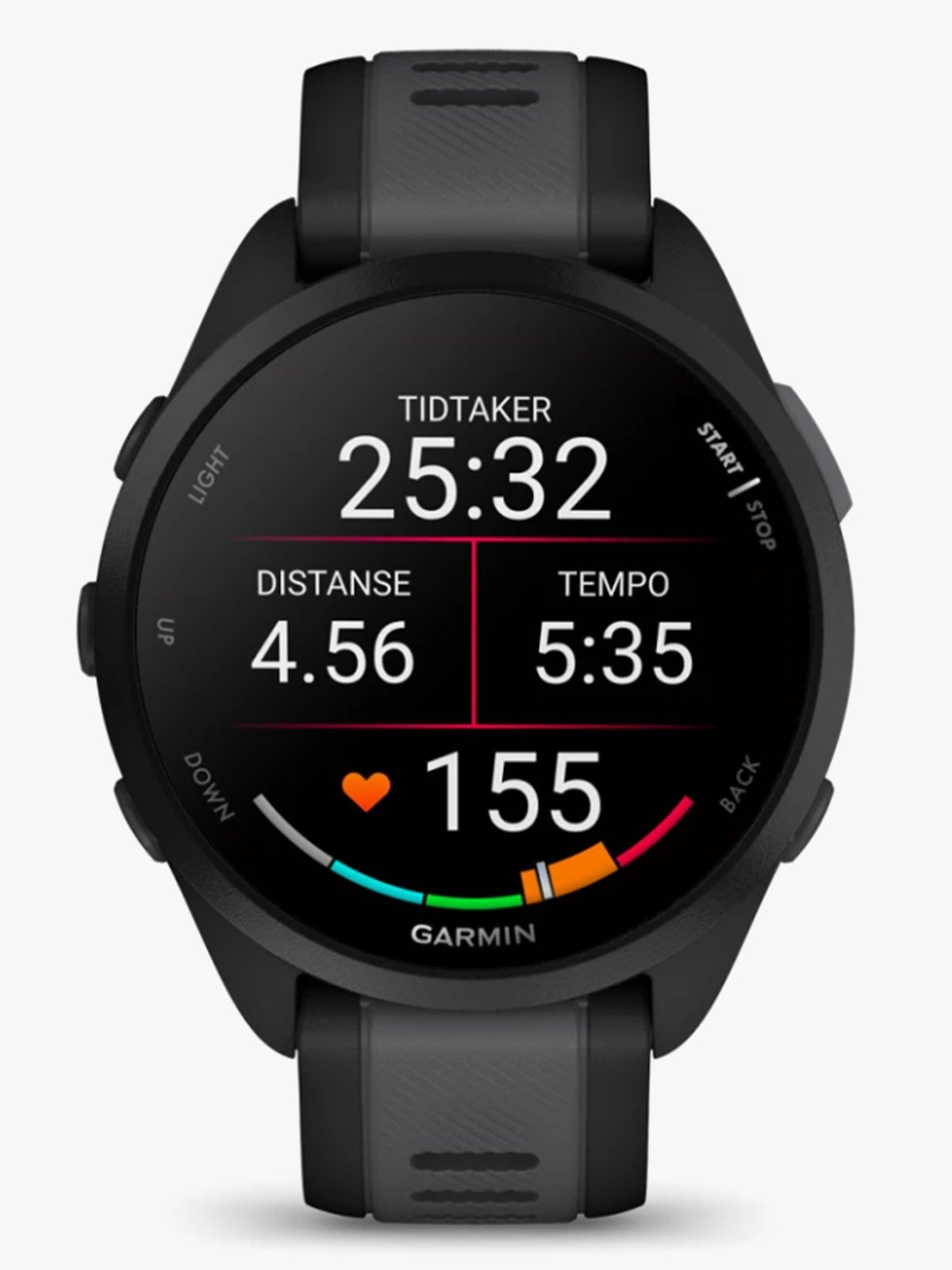 Garmin Forerunner 165 Music Sort / Skifergrå