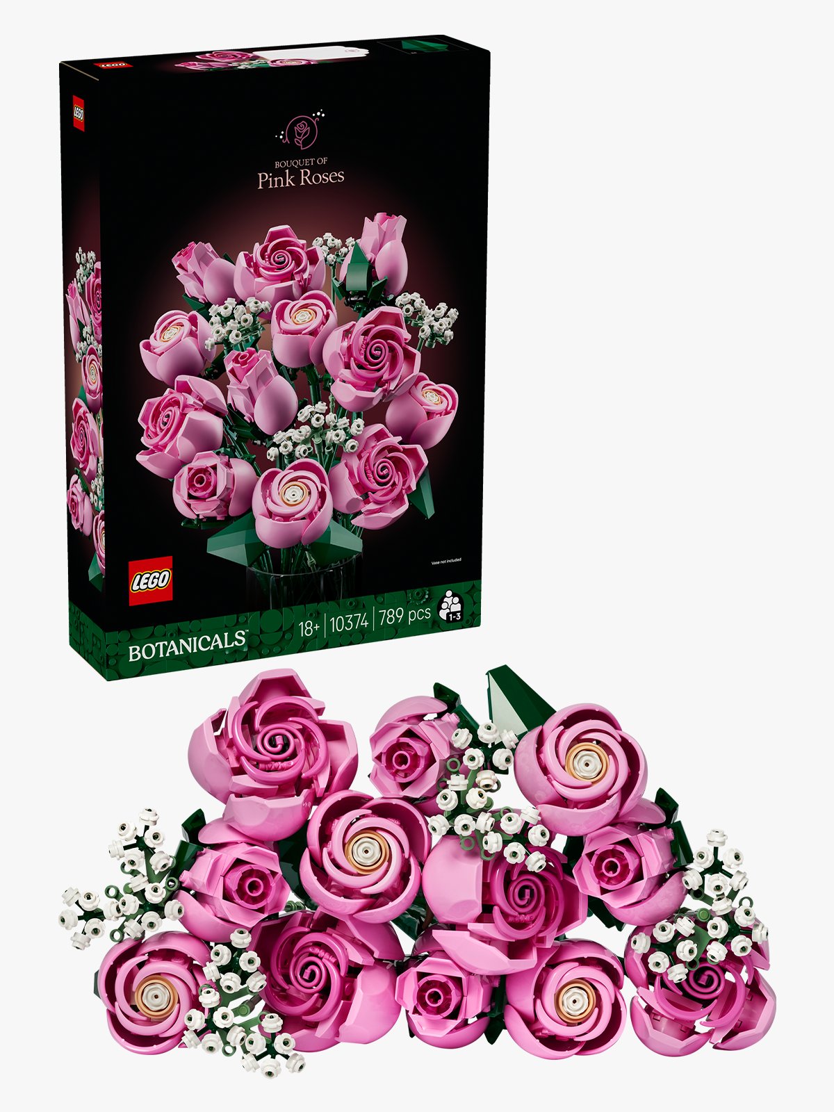 LEGO® Botanicals Bouquet of Pink Roses Flerfarget