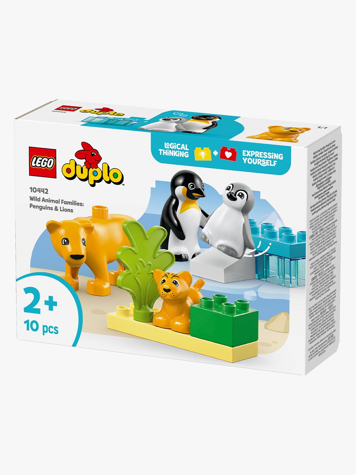 LEGO® DUPLO® Town Wild Animal Families: Penguins & Lions Flerfarget