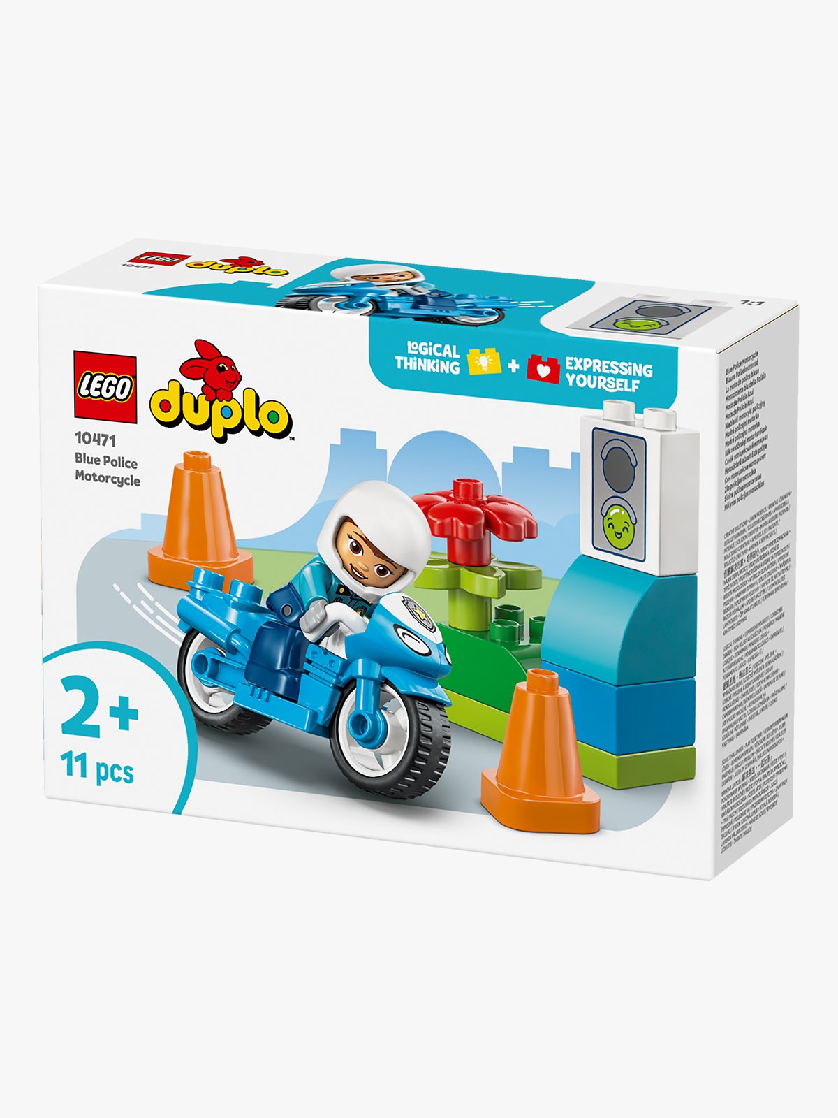 LEGO® DUPLO® Town Blue Police Motorcycle Flerfarget