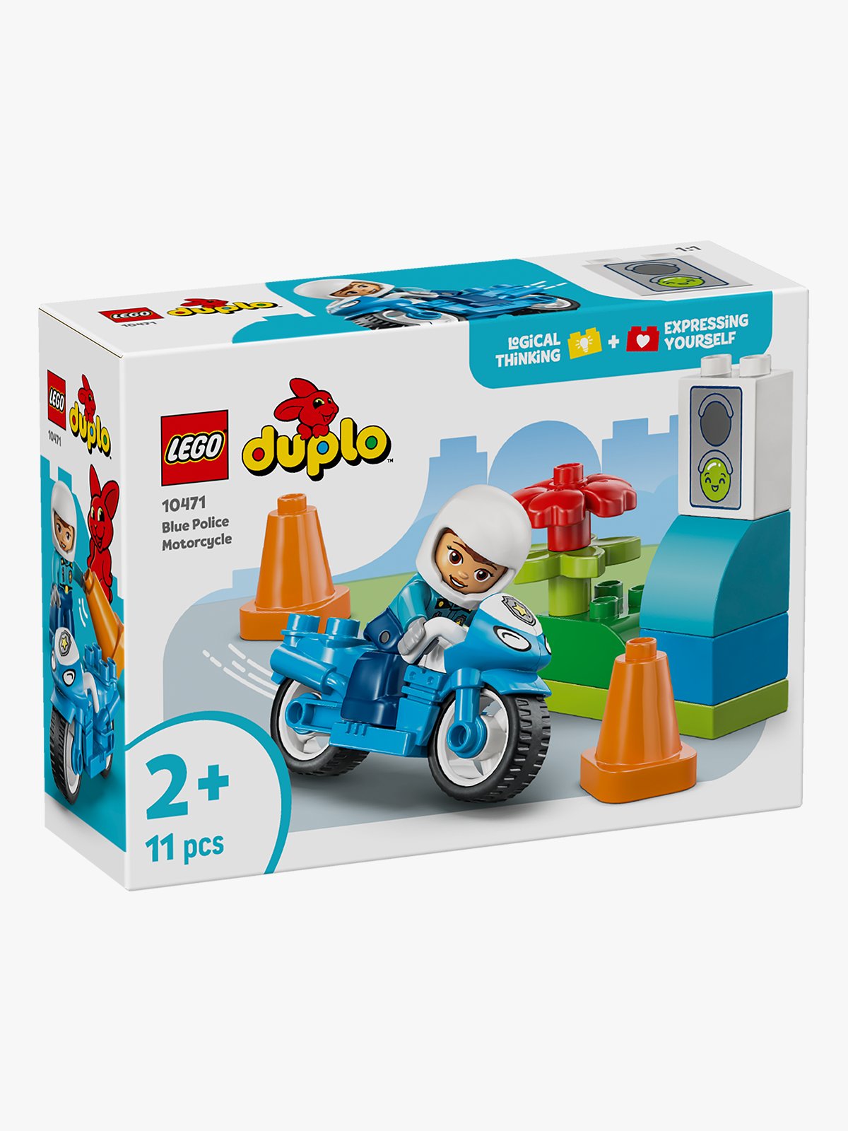 LEGO® DUPLO® Town Blue Police Motorcycle Flerfarget