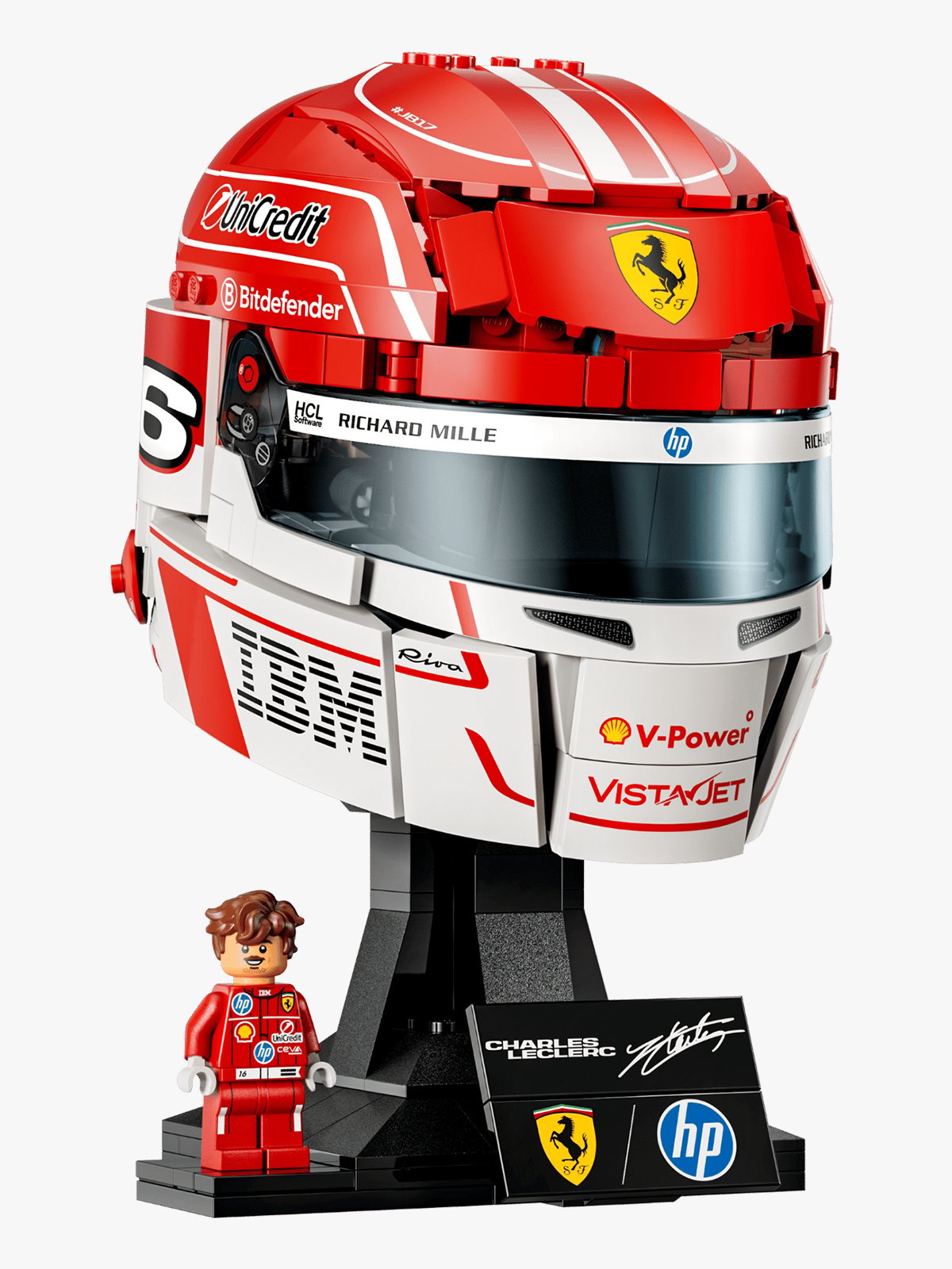 LEGO® Scuderia Ferrari HP Charles Leclerc hjelm 43014 Flerfarget