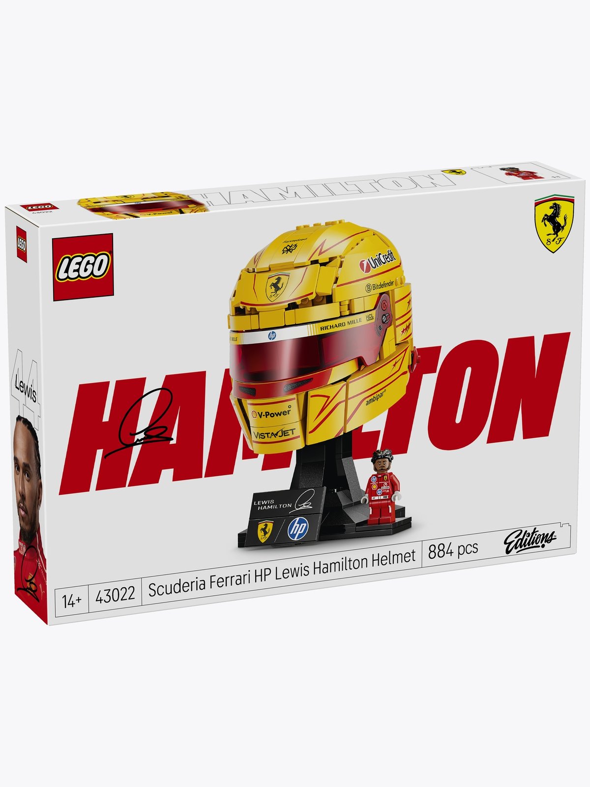 LEGO® Editions Scuderia Ferrari HP Lewis Hamilton Helmet 43022 Flerfarget