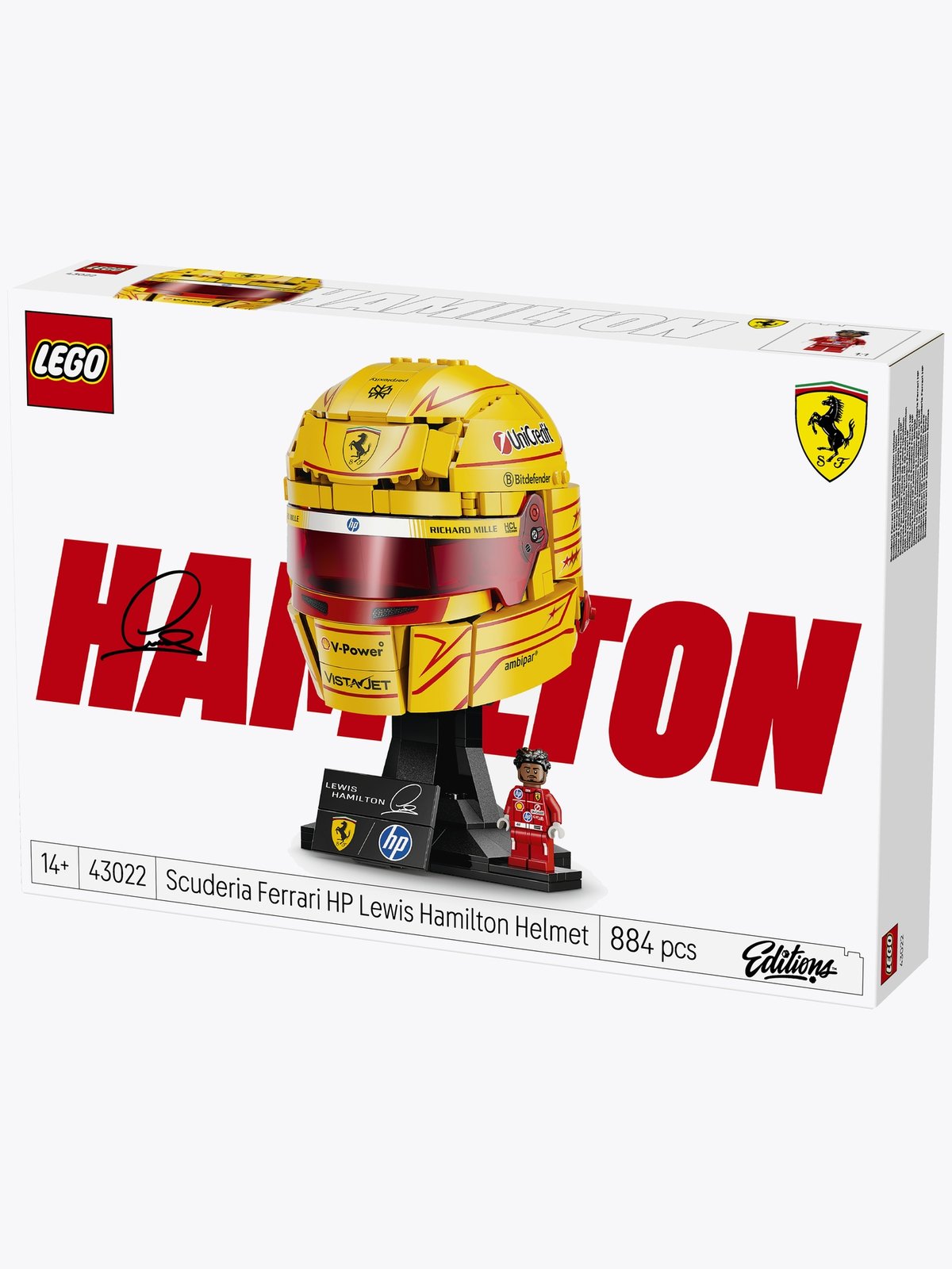 LEGO® Editions Scuderia Ferrari HP Lewis Hamilton Helmet 43022 Flerfarget