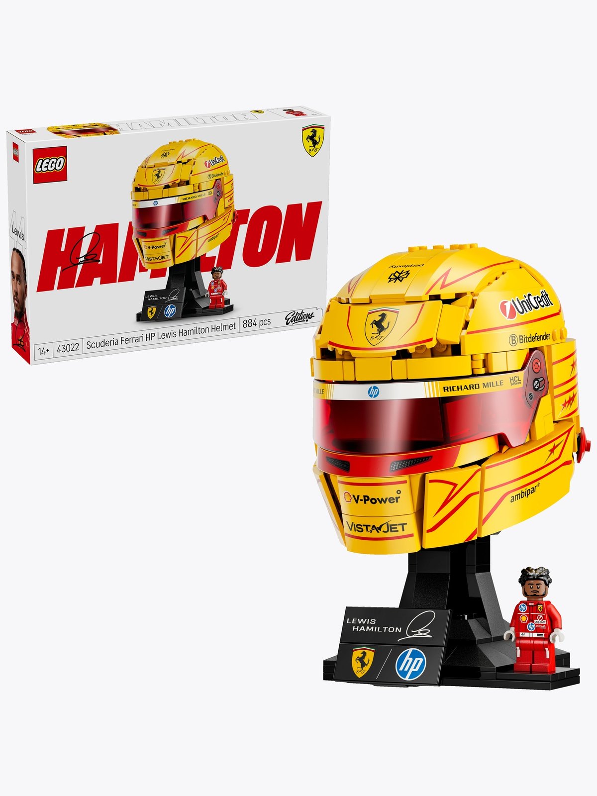 LEGO® Editions Scuderia Ferrari HP Lewis Hamilton Helmet 43022 Flerfarget