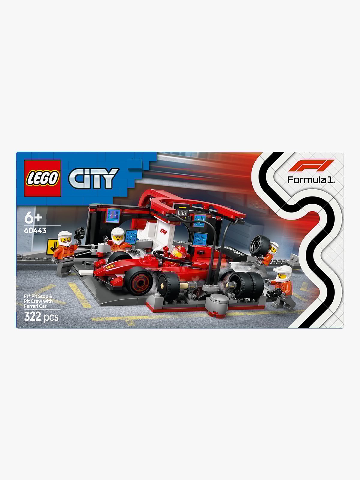 LEGO® City F1® Pit Stop & Pit Crew with Ferrari Car Flerfarget
