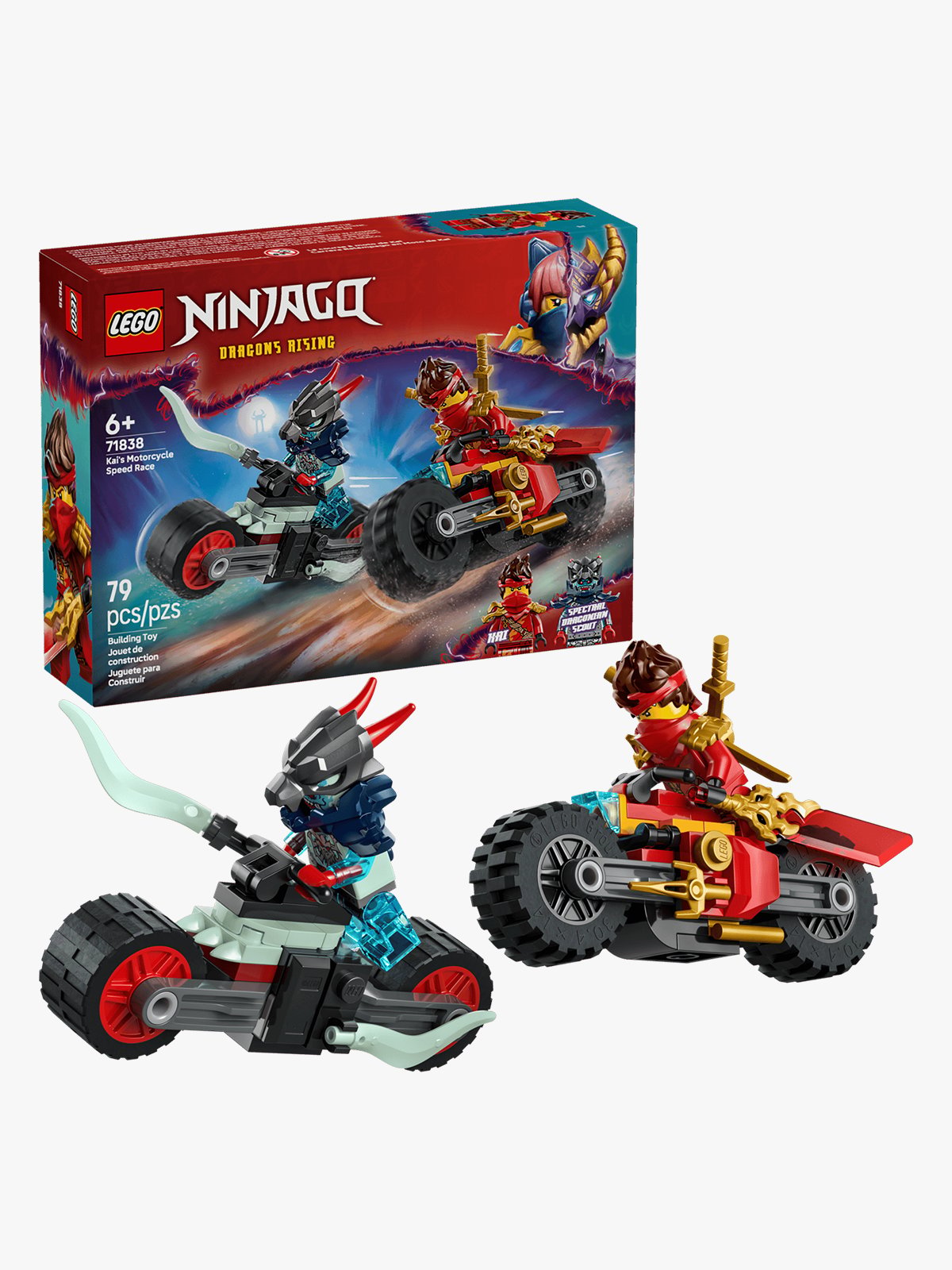 LEGO® Ninjago Kais fartsfylte motorsykkeljakt 71838 Flerfarget