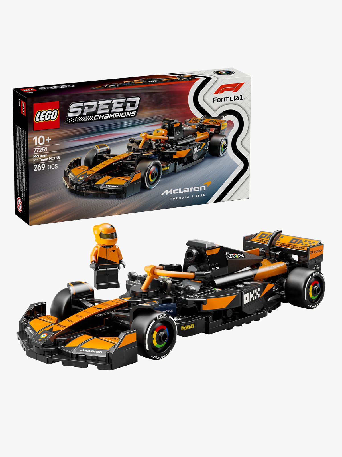 LEGO® Speed Champions McLaren F1® Team MCL38 Race Car Flerfarget