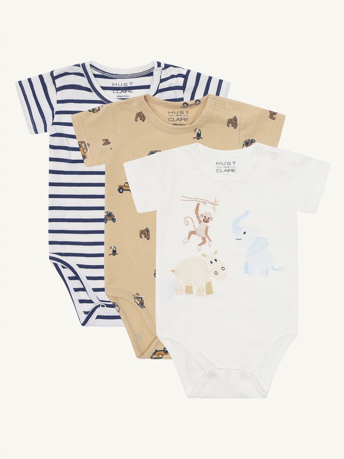 Hust and Claire Bertram Body 3-pack Pale Khaki