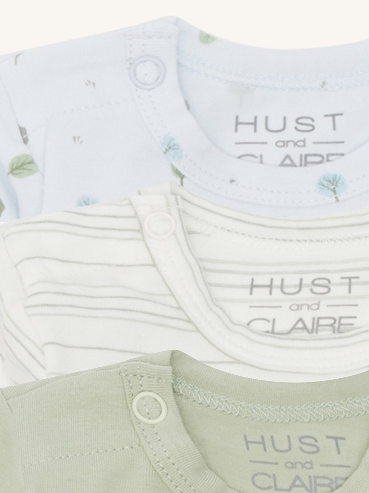 Hust and Claire Base Body 3-pakk Green Sage