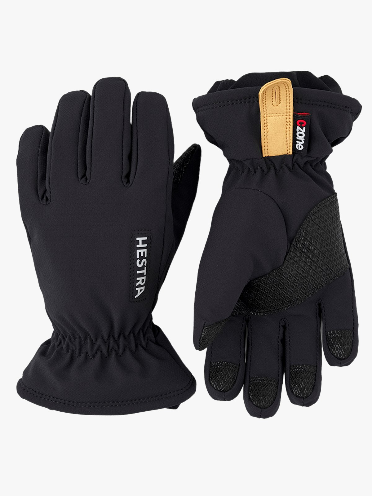 Hestra CZone Pluto Junior 5 finger Black
