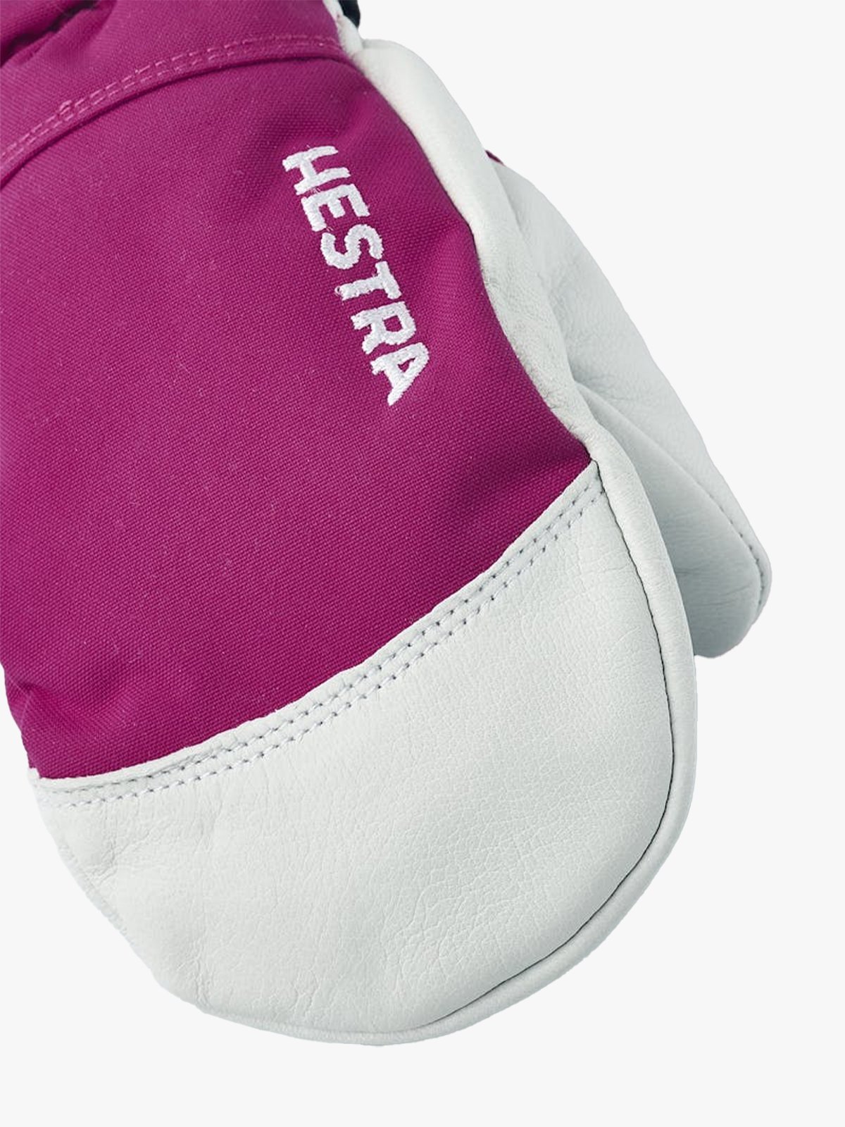 Hestra Army Leather Heli Ski Junior mitt Fuchsia