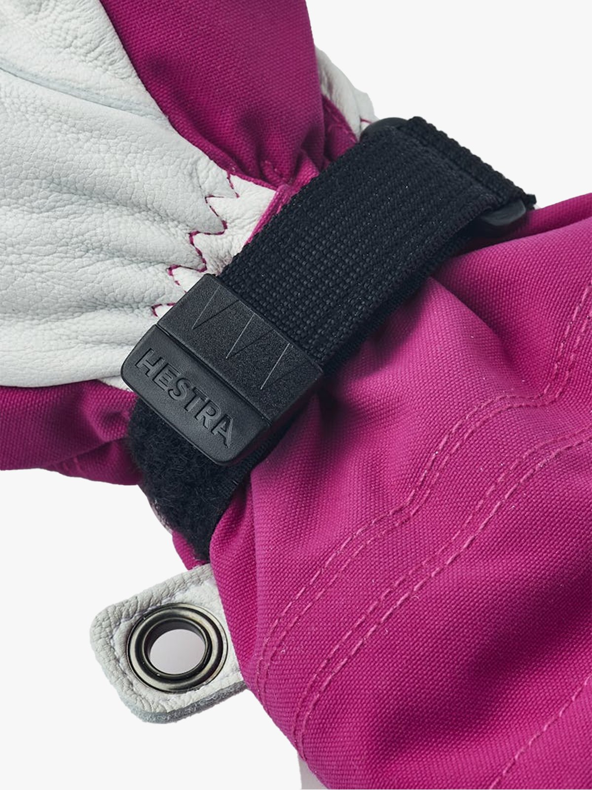 Hestra Army Leather Heli Ski Junior mitt Fuchsia