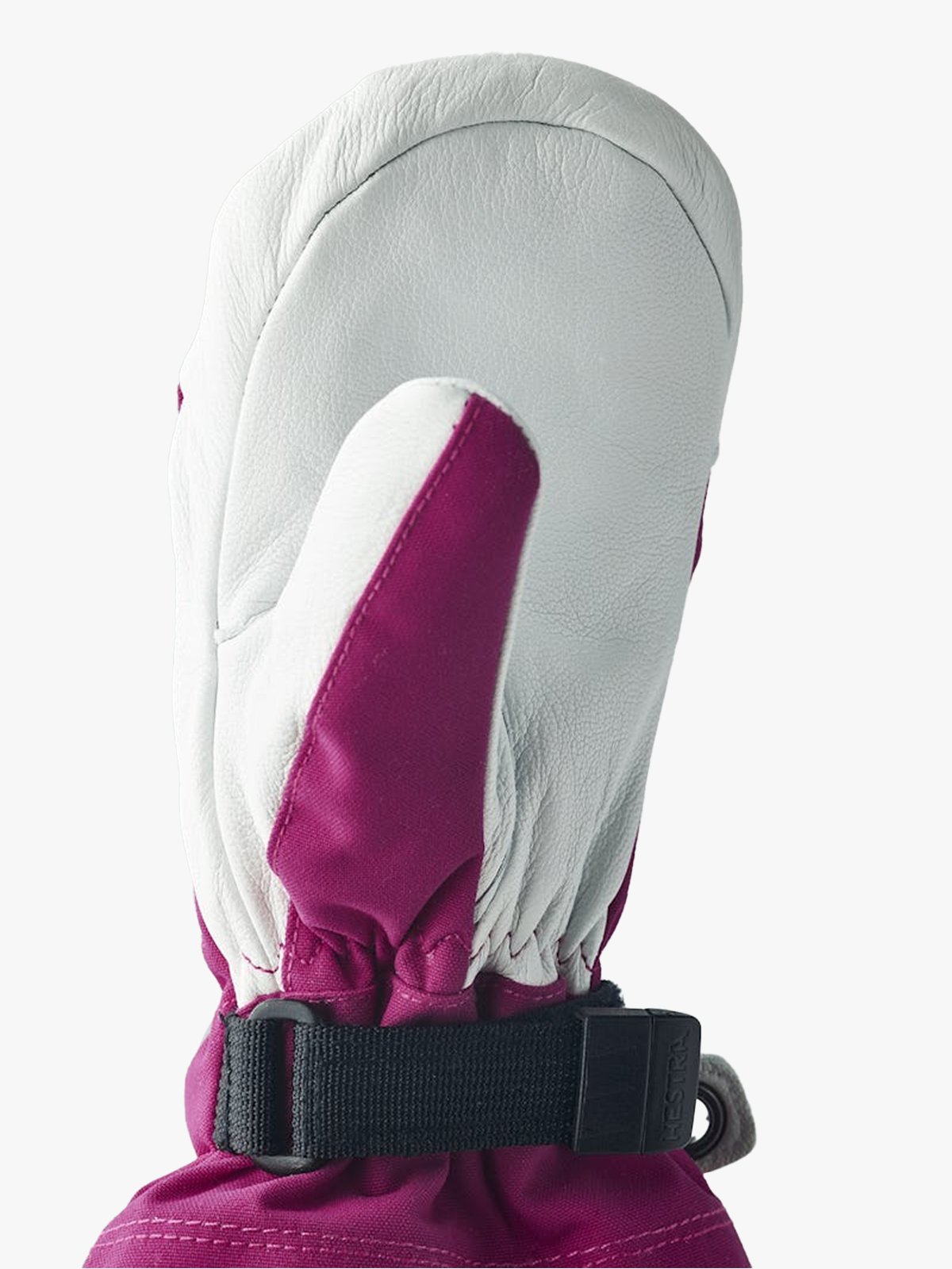Hestra Army Leather Heli Ski Junior mitt Fuchsia