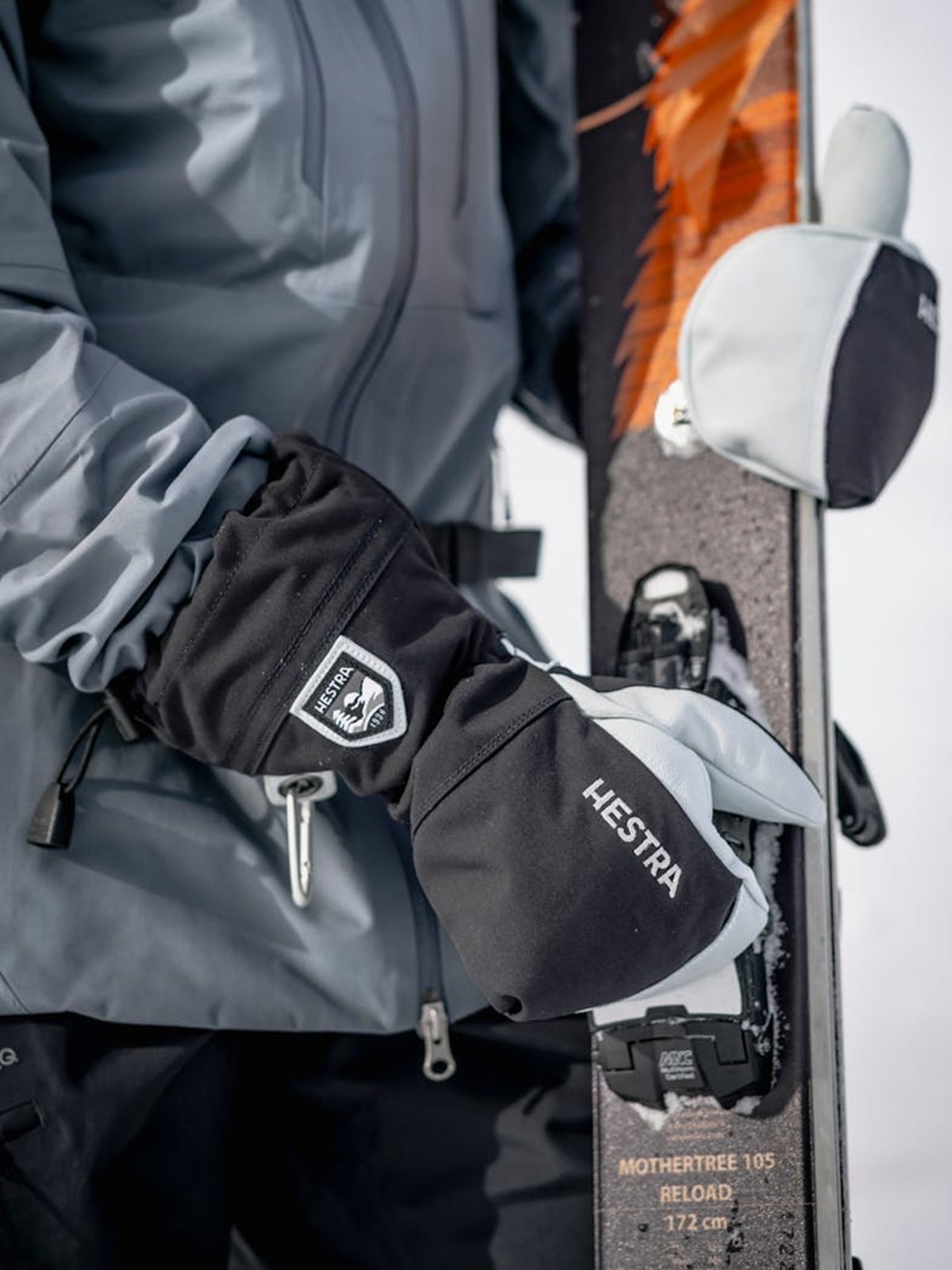 Hestra Army Leather Heli Ski Mitt Black