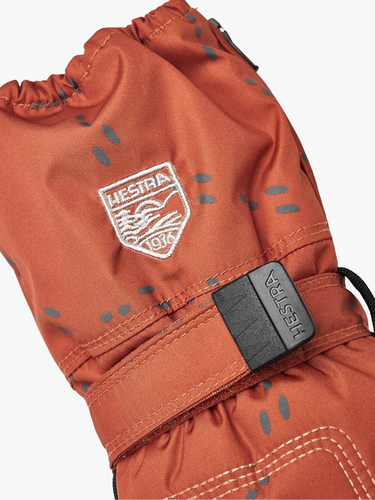 Hestra Baby Zip Long mitt Orange Print