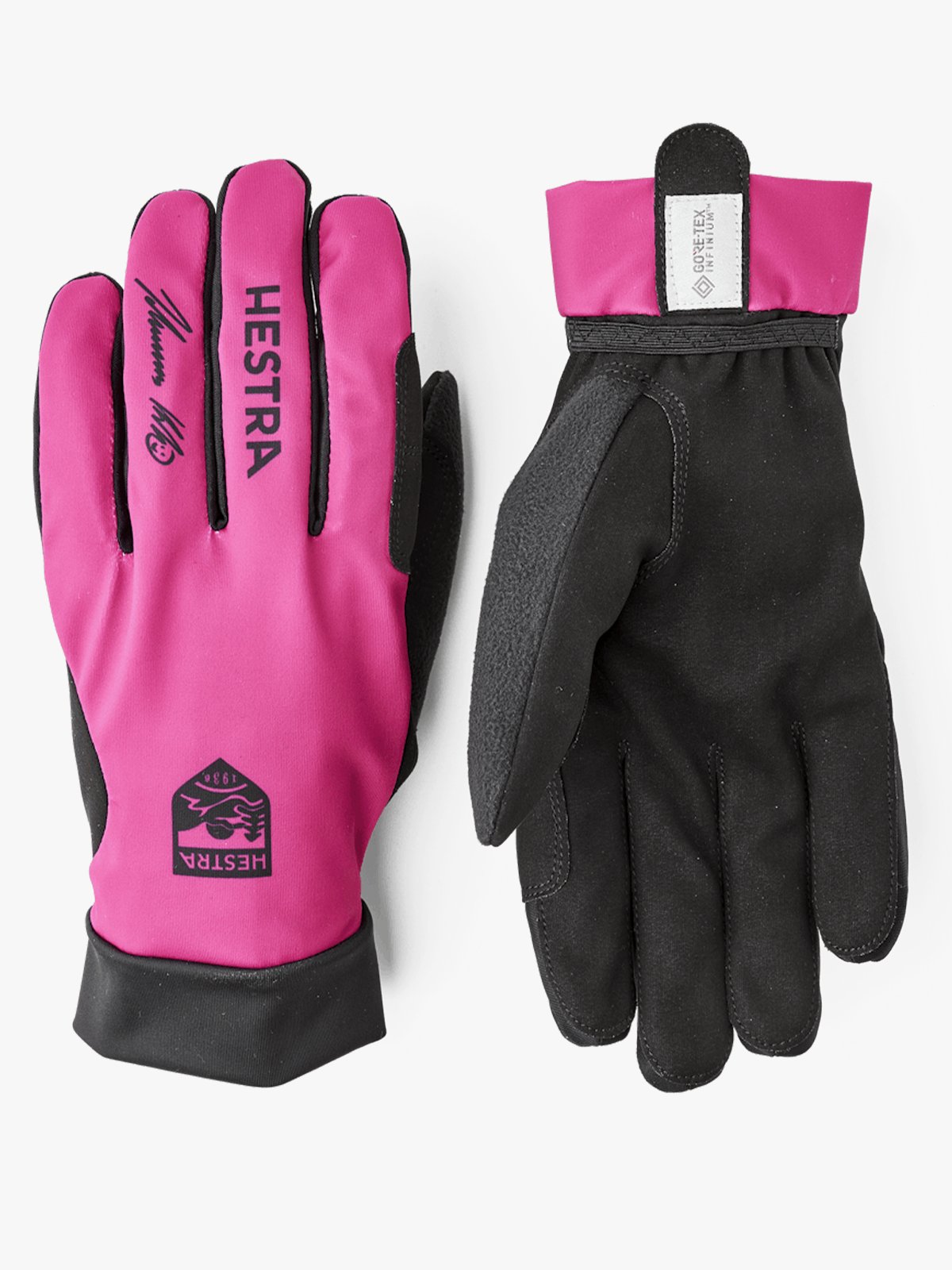 Hestra Klaebo Pro Model - 5 finger Black / Orchid