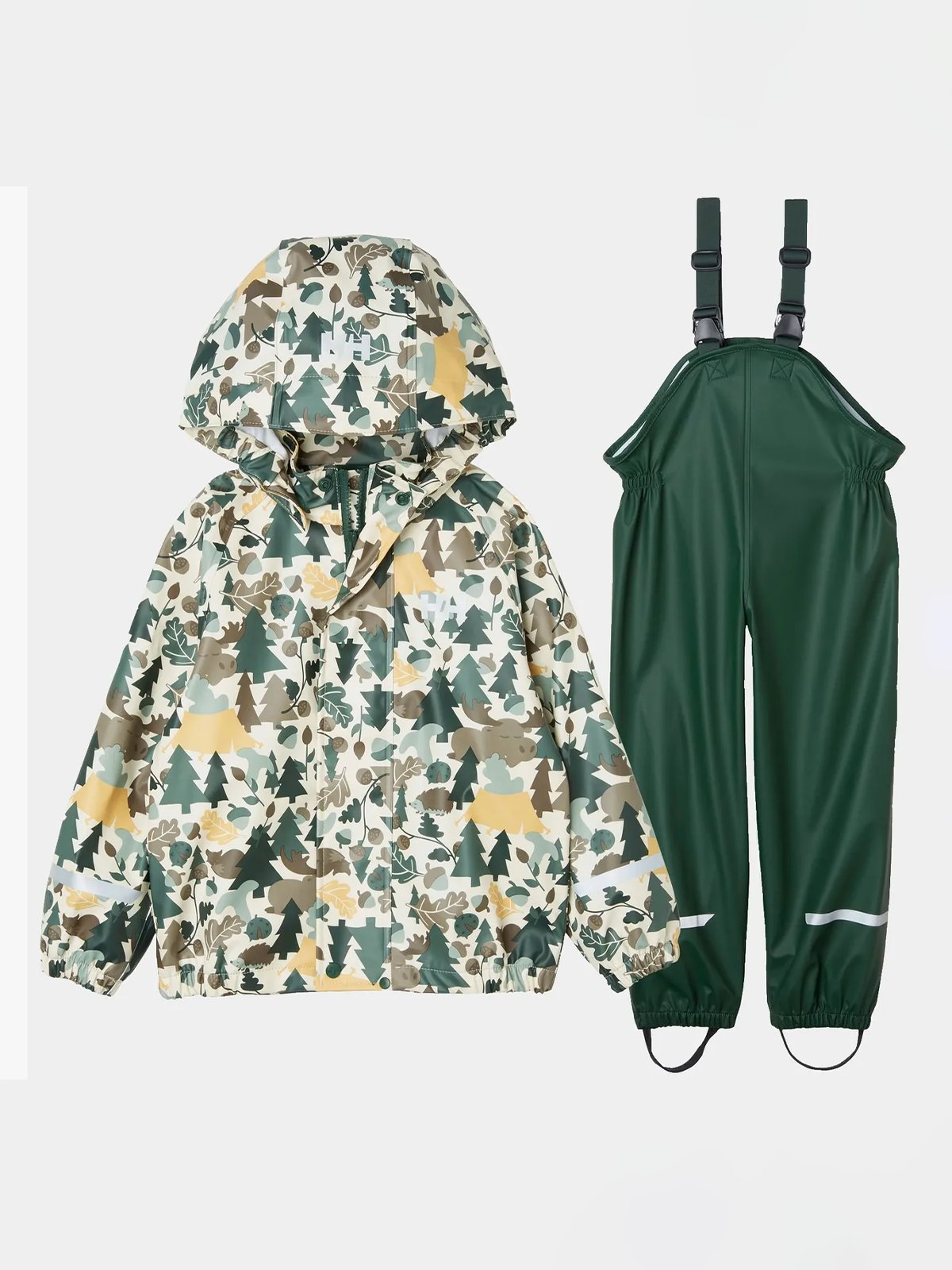 Helly Hansen K Bergen 2.0 Pu Rainset Aop Jungle Green AOP