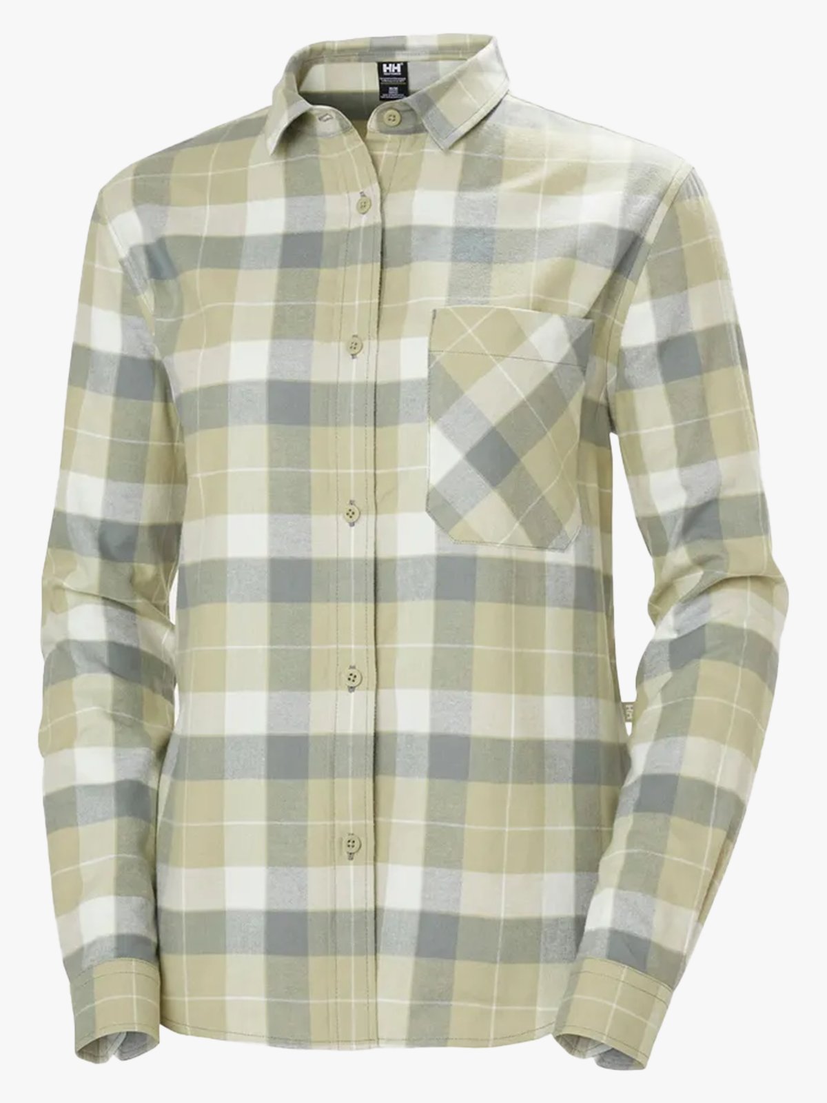 Helly Hansen W Lokka Flannel Long Sleeve Shirt Light Lav Box Stripe Plaid