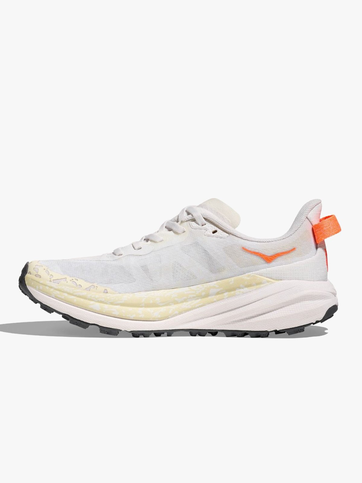 Hoka Speedgoat 6 White / Neon Tangerine