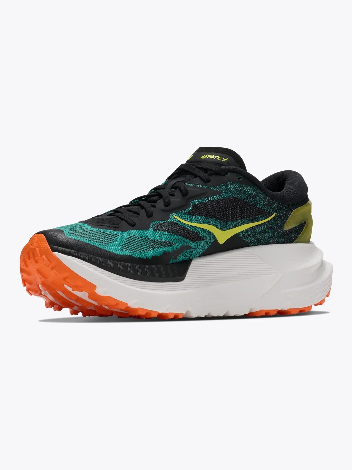 Hoka Mafate X Black / Electric Aqua