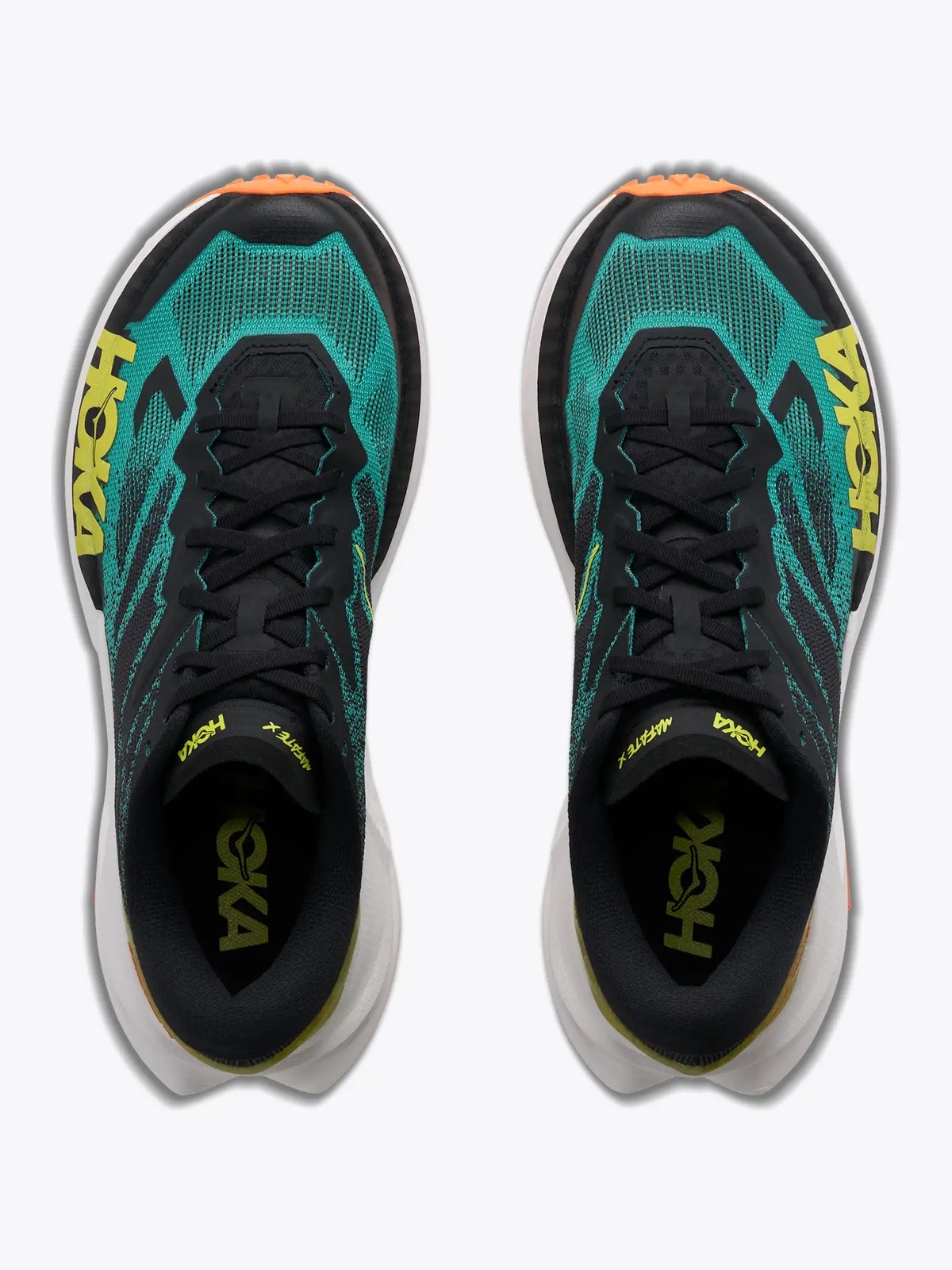Hoka Mafate X Black / Electric Aqua