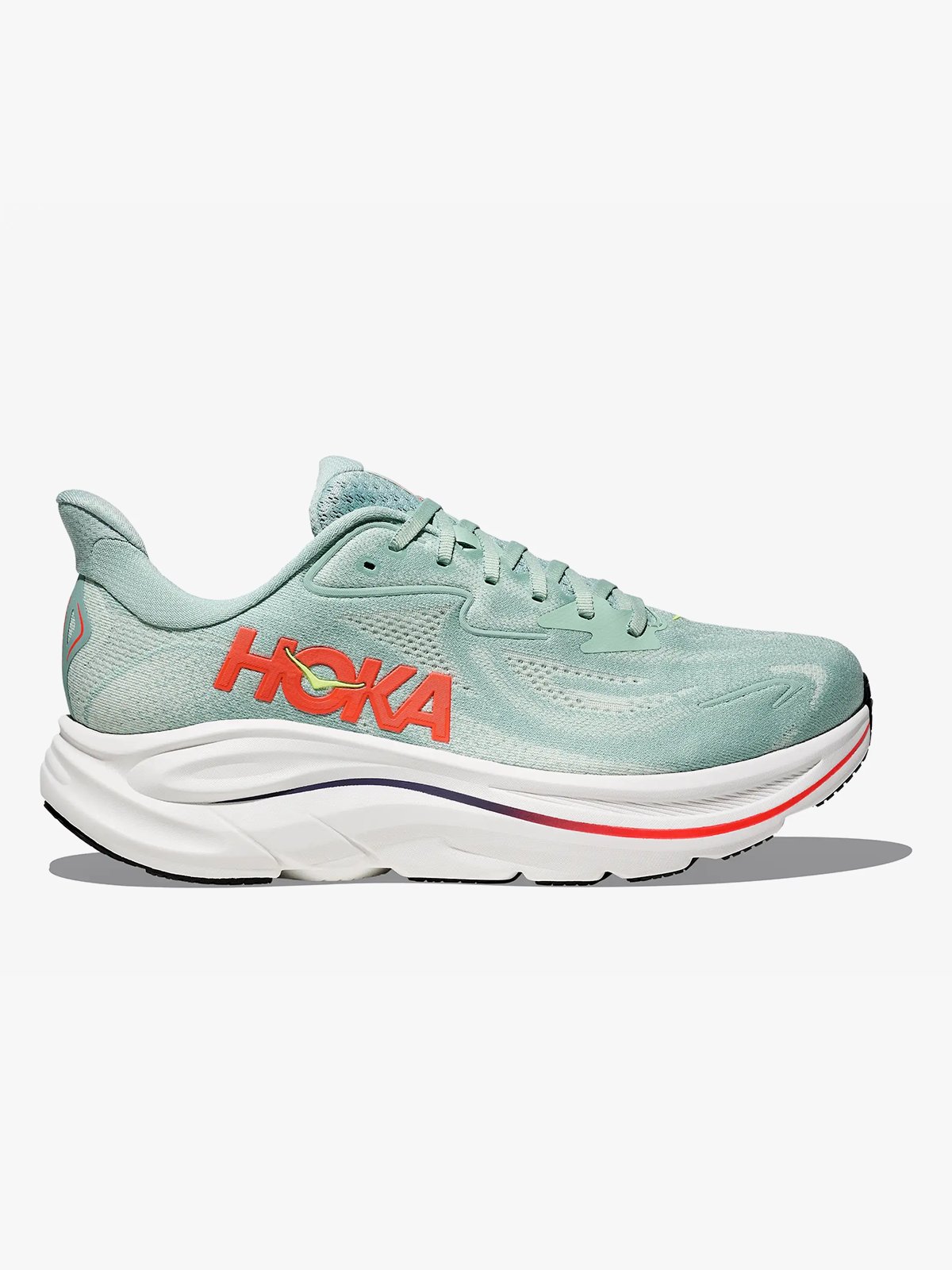 Hoka Clifton 10 Sage / Neon Flame