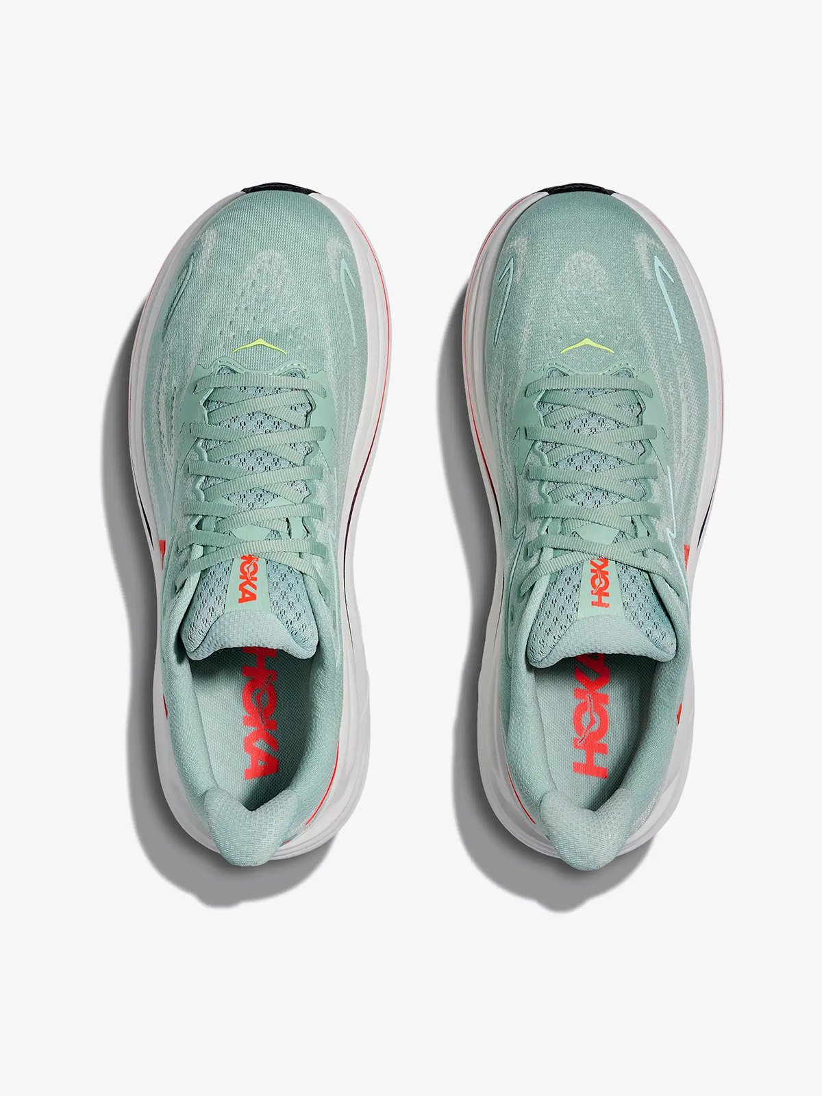 Hoka Clifton 10 Sage / Neon Flame