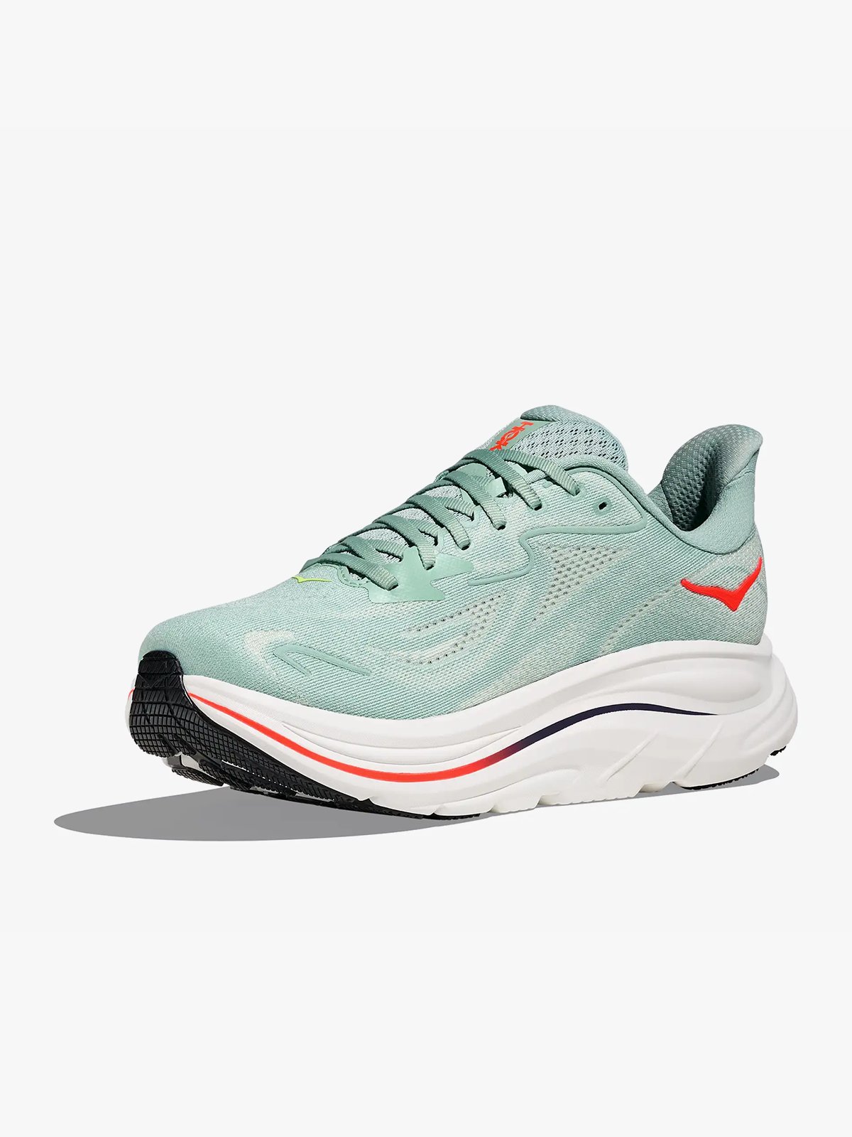 Hoka Clifton 10 Sage / Neon Flame