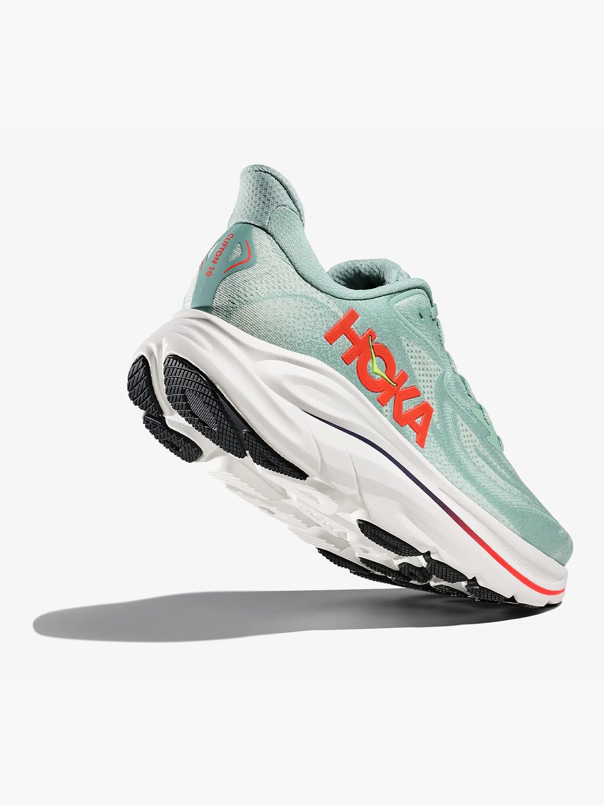Hoka Clifton 10 Sage / Neon Flame