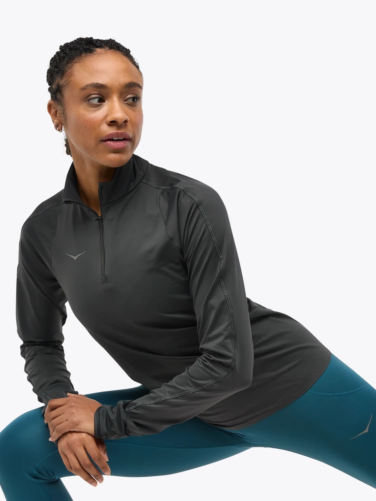 Hoka Glidetech Quarter Zip Black