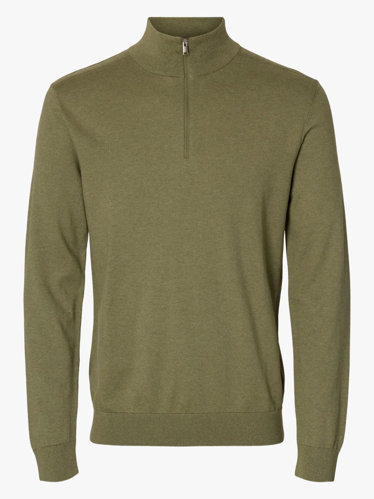 Selected Homme Selected Homme Berg Long Sleeve Half Zip Deep Lichen Green Melange