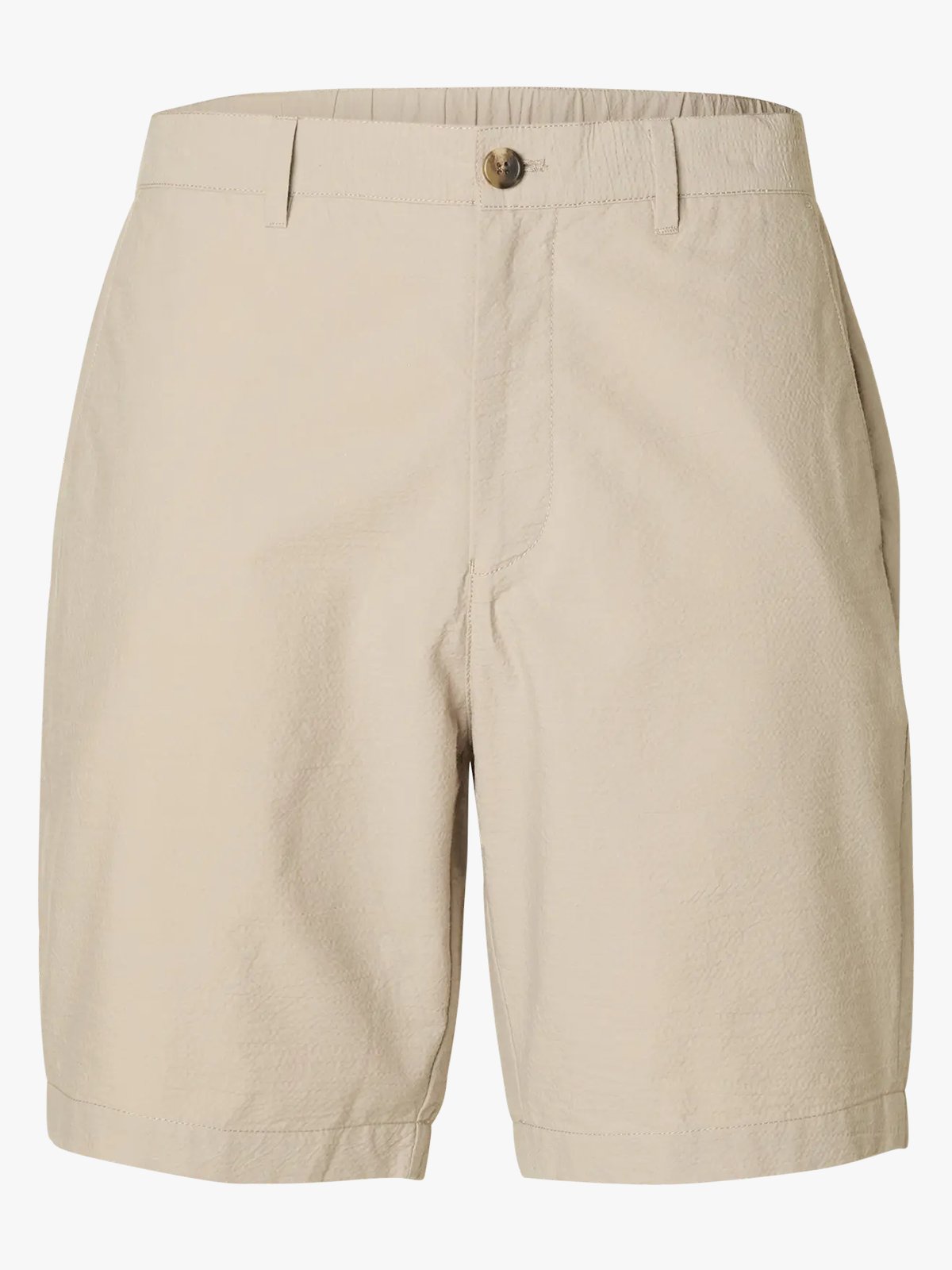 Selected Homme Regular-Karl Seersucker Shorts Pure Cashmere