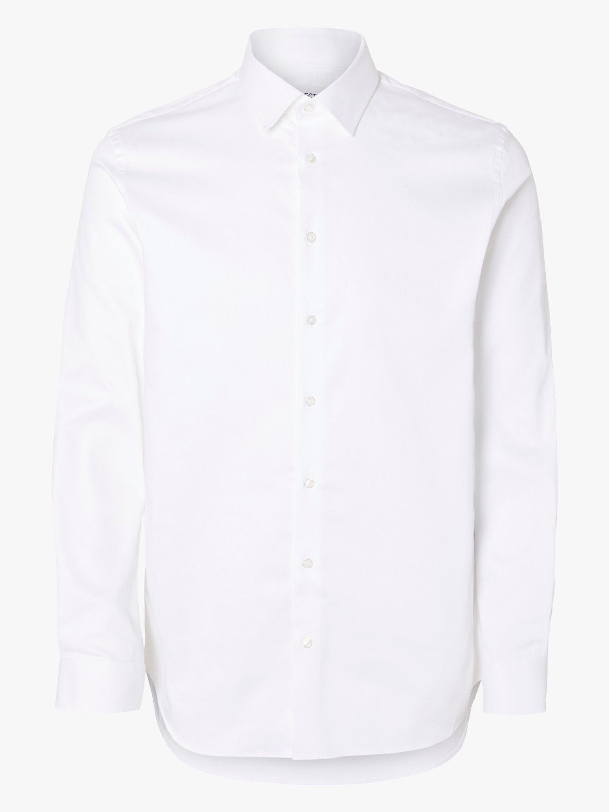 Selected Homme Slim Performance Shirt Long Sleeve Bright White