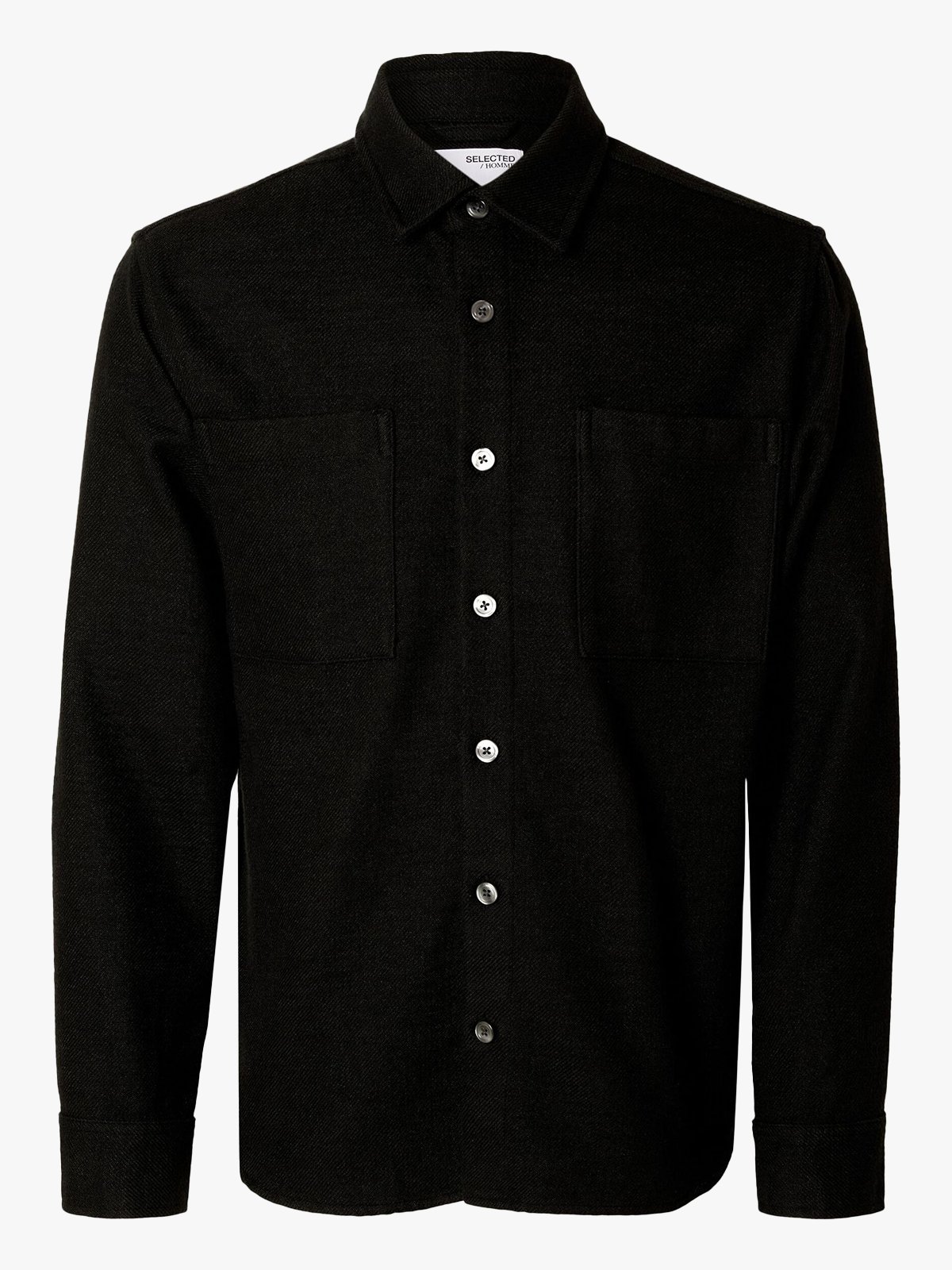 Selected Homme Boucle Check Overshirt Long Sleeve Black