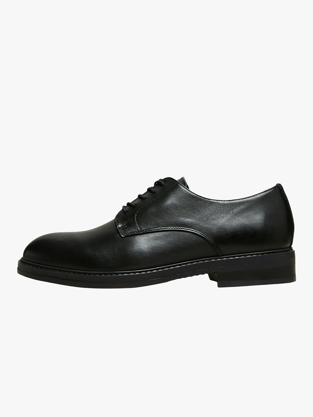 Selected Homme Blake Leather Derby Shoe Black