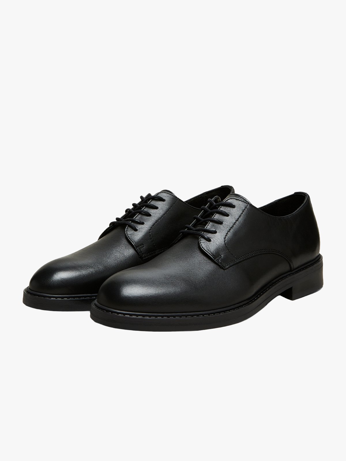 Selected Homme Blake Leather Derby Shoe Black