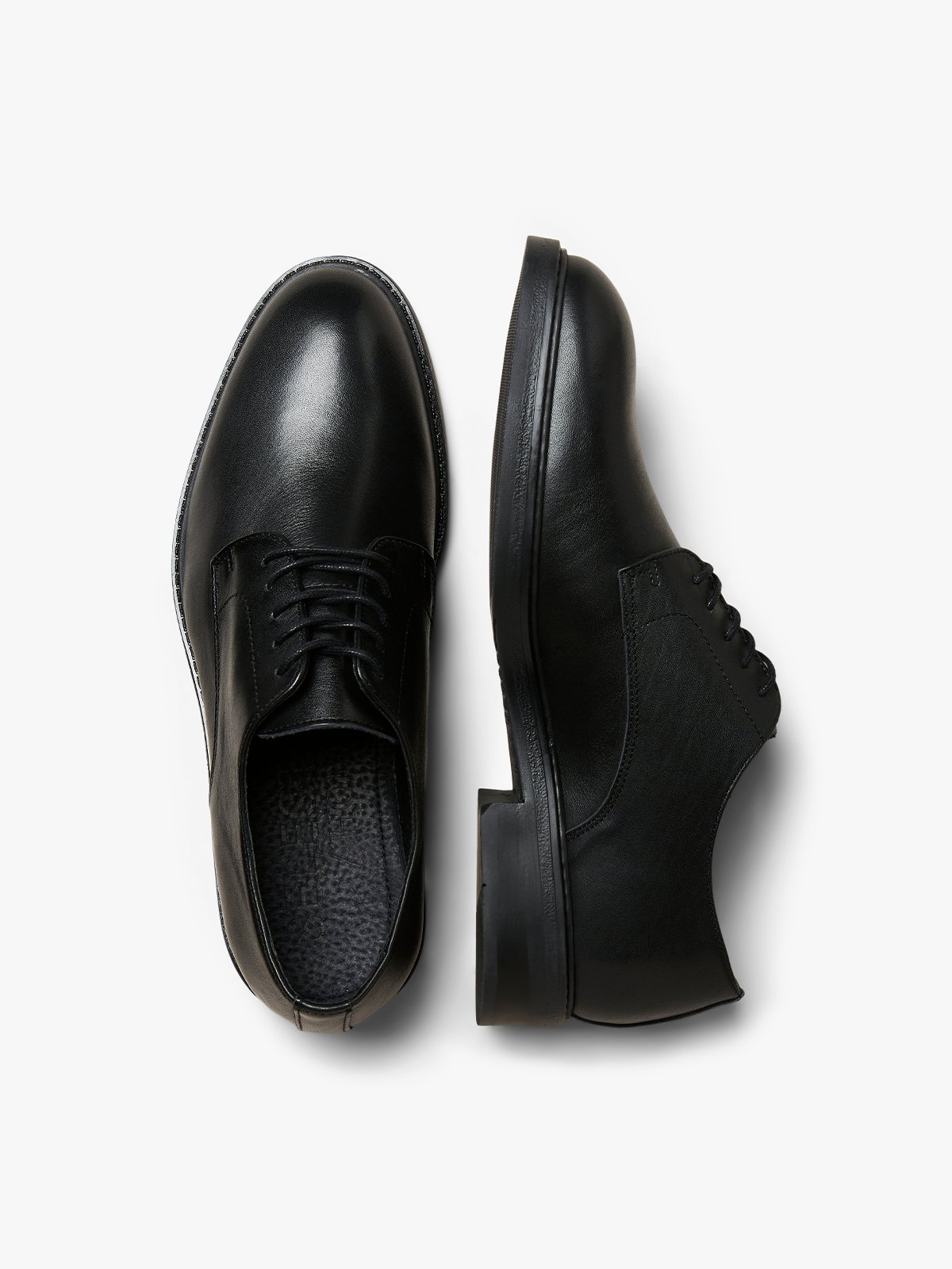 Selected Homme Blake Leather Derby Shoe Black