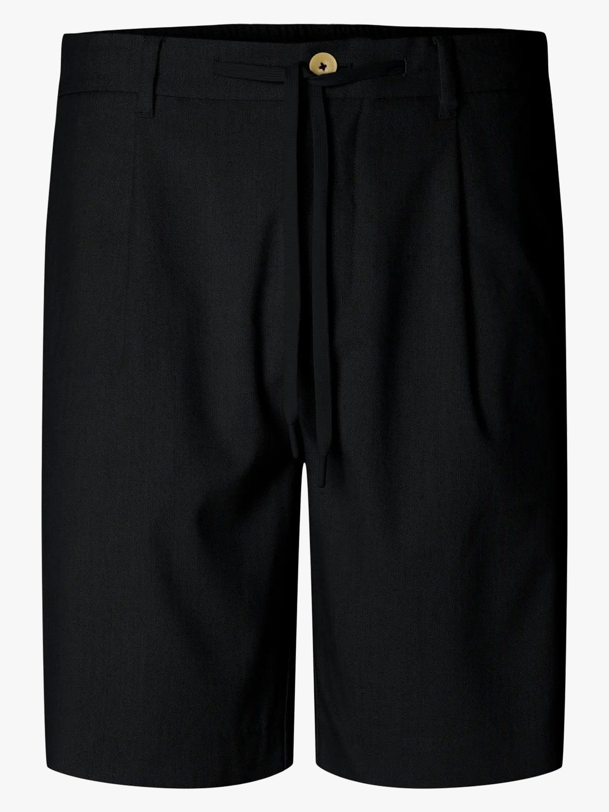 Selected Homme Regular-Leroy Pleat Shorts Black