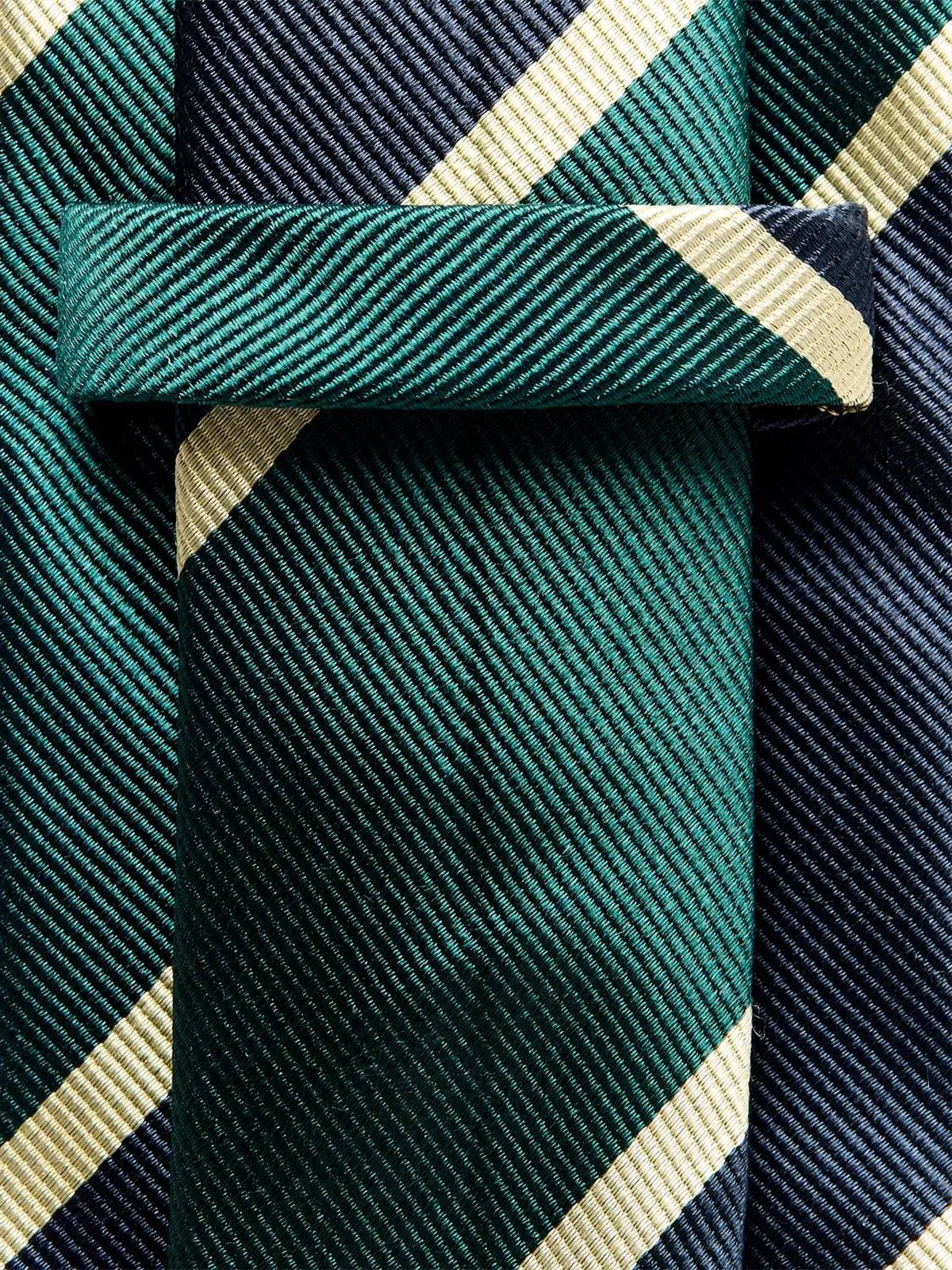 Selected Homme Torben Silk Tie Rain Forest Stripes