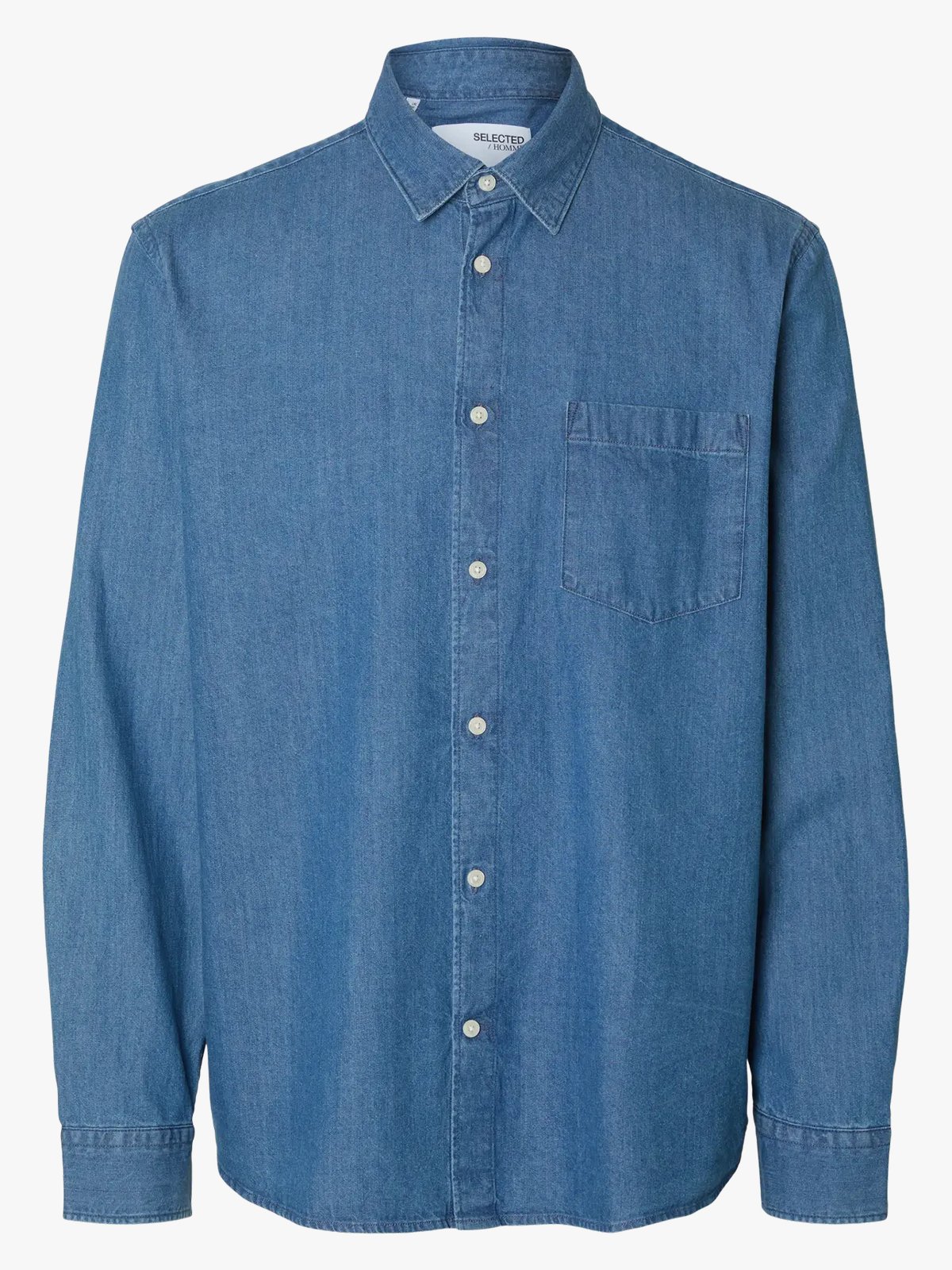 Selected Homme Regular Carlo Denim Long Sleeve Shirt Medium Blue Denim