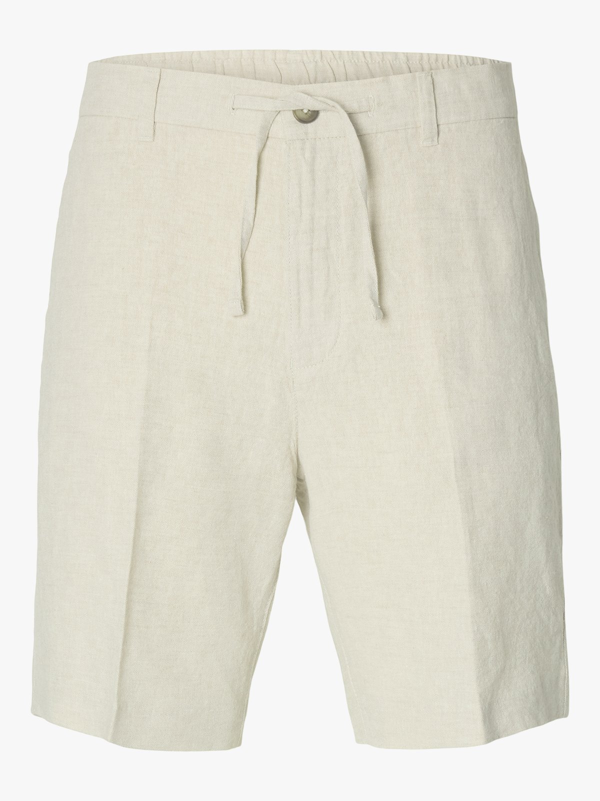 Selected Homme Regular Leroy Linen Blend Shorts Pure Cashmere