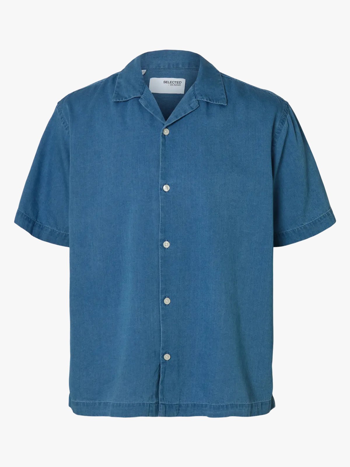 Selected Homme Relax Rick Denim Short Sleeve Shirt Medium Blue Denim