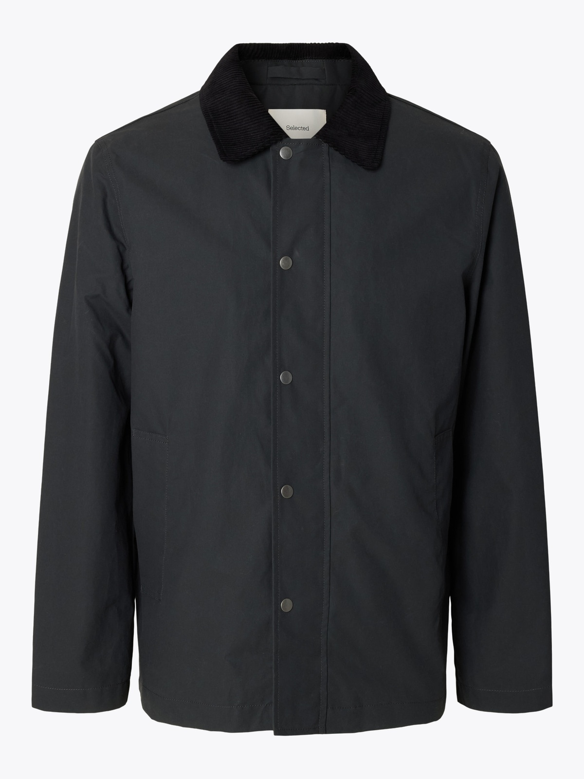 Selected Homme Walter Waxed Cotton 2.0 Jacket Dark Shadow