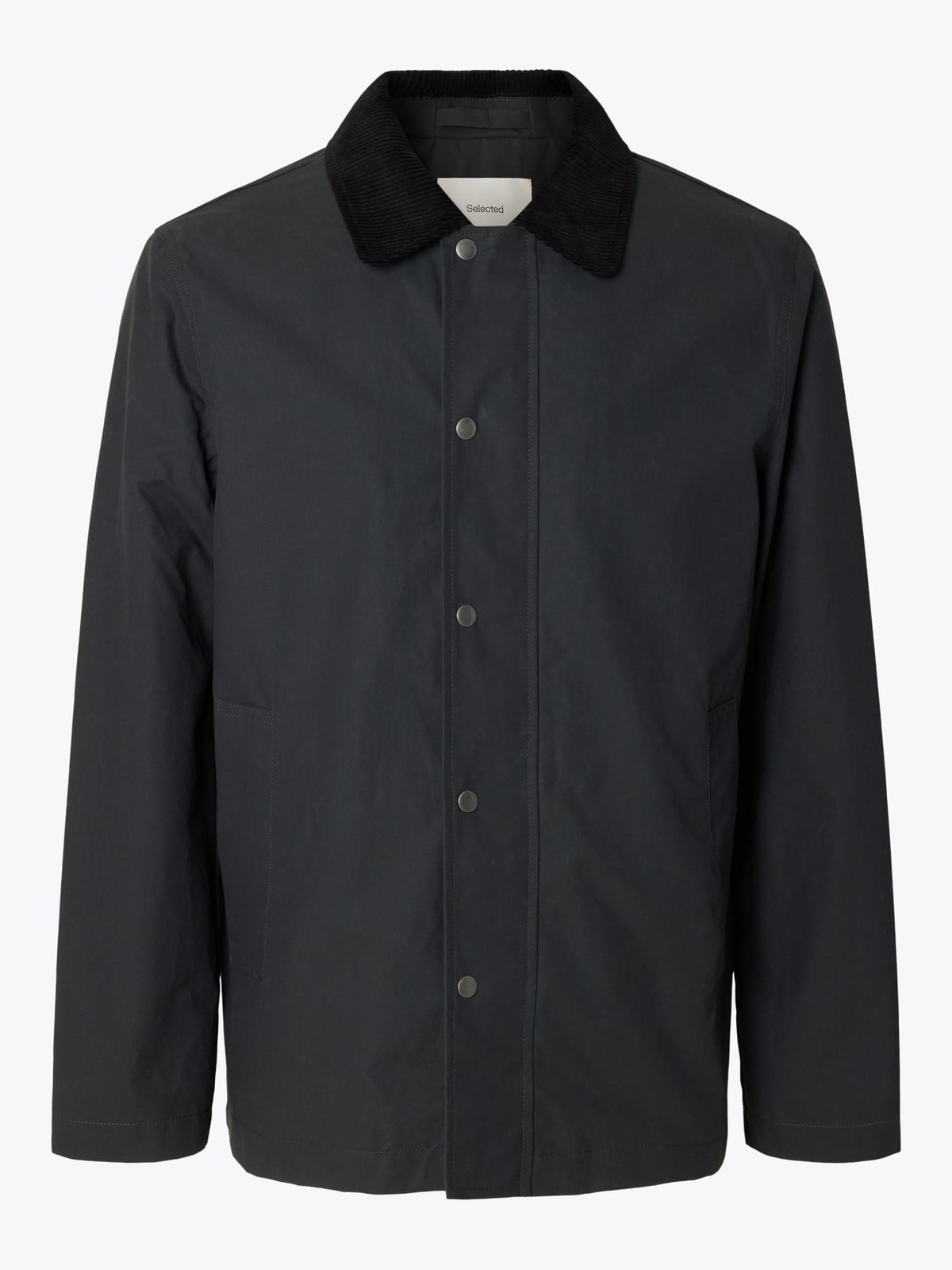 Selected Homme Walter Waxed Cotton 2.0 Jacket Dark Shadow