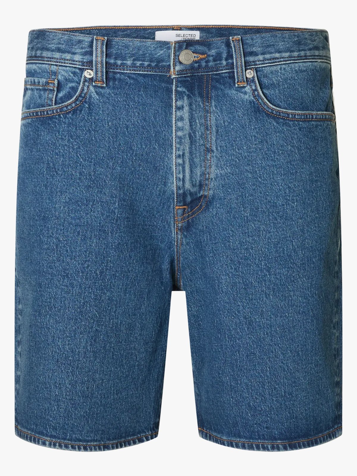 Selected Homme Reg Alex Mid Blue Denim Shorts Medium Blue Denim