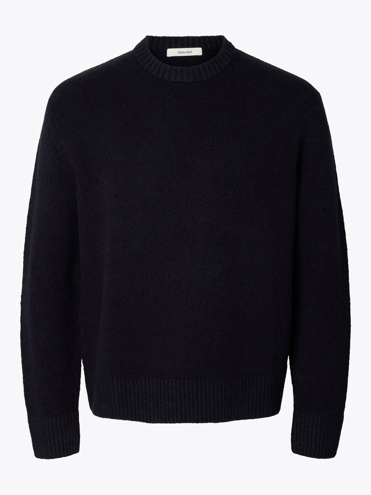 Selected Homme Alex Long Sleeve Knit Crew Neck Navy Blazer