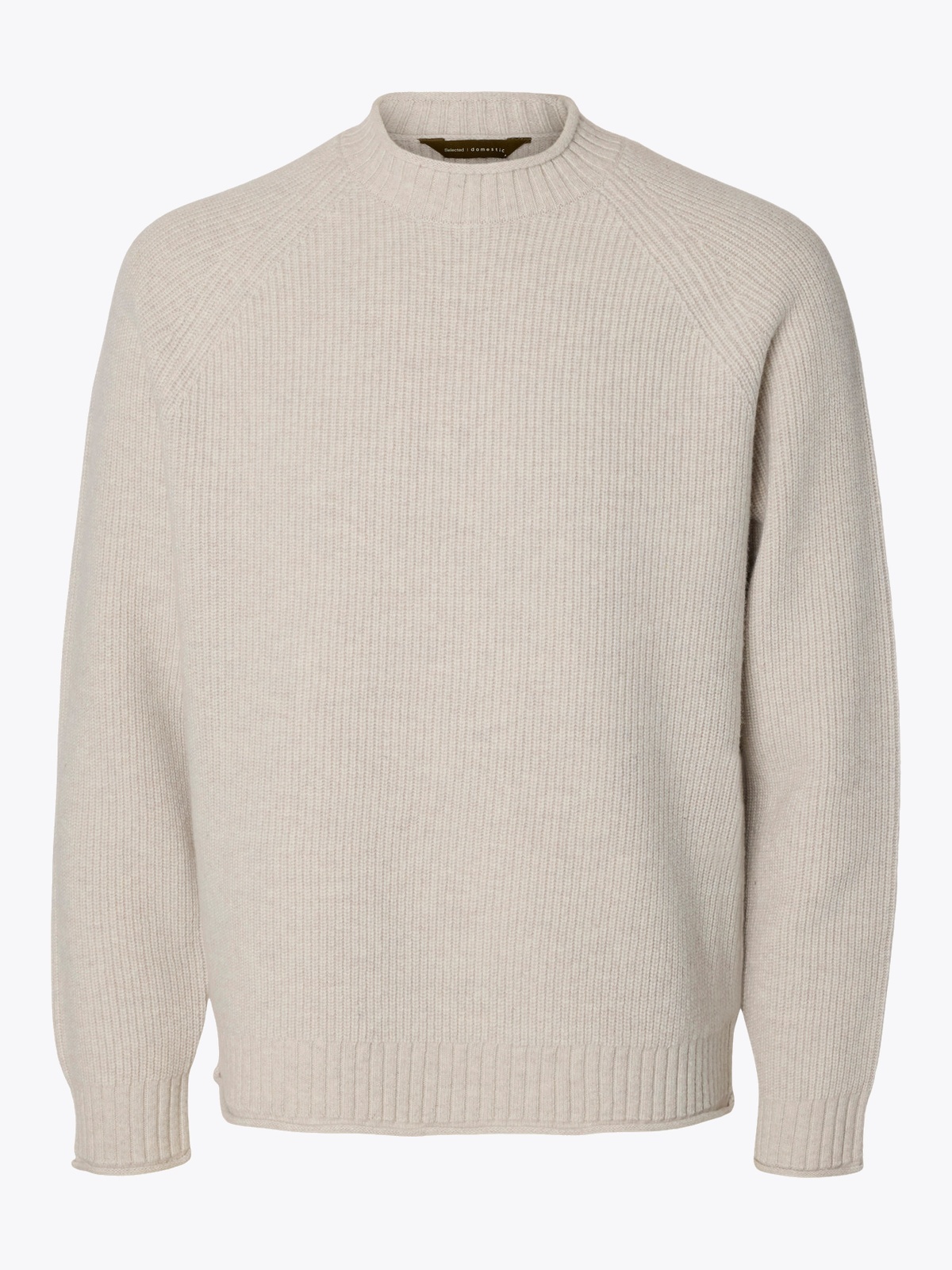 Selected Homme Domestic Long Sleeve Knit Crew Neck Silver Birch