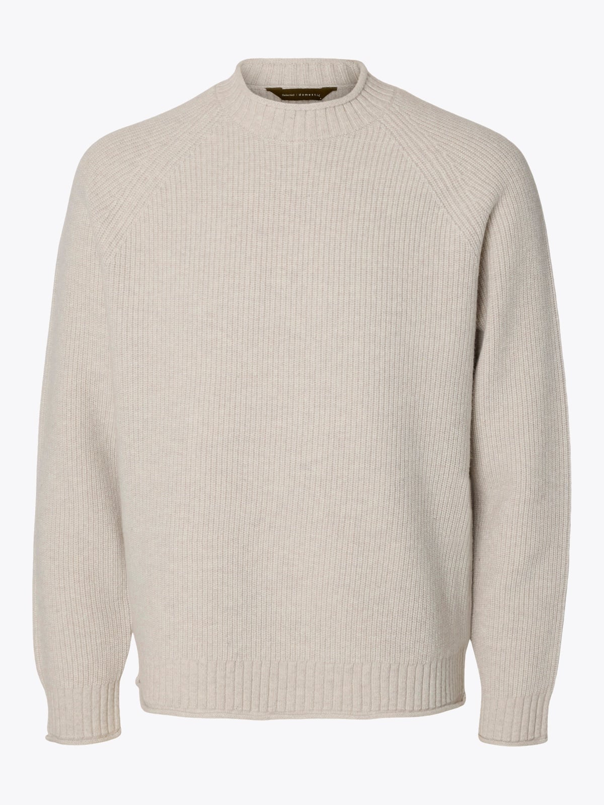 Selected Homme Domestic Long Sleeve Knit Crew Neck Silver Birch