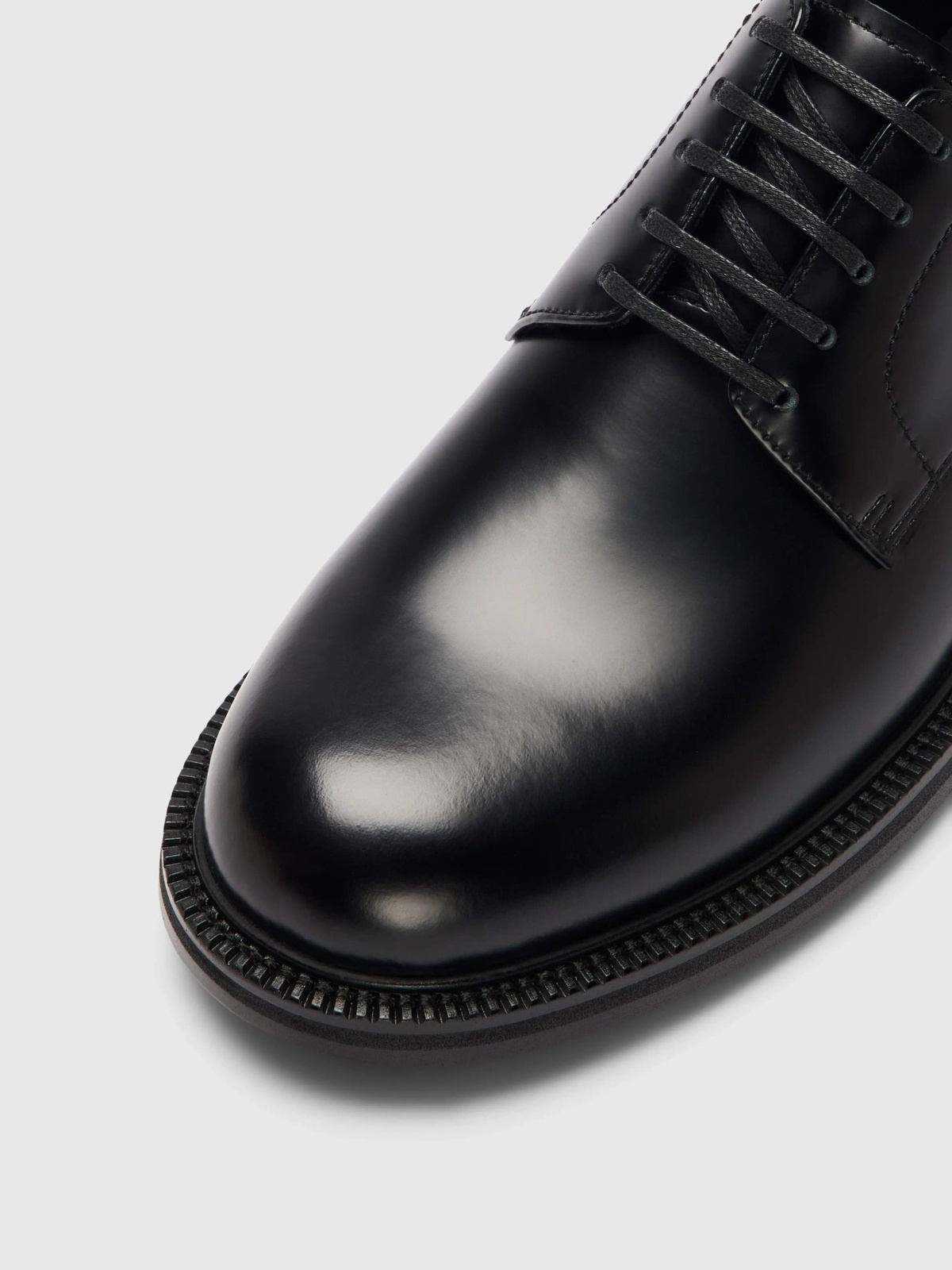 Selected Homme Bobby Leather Derby Shoe Black